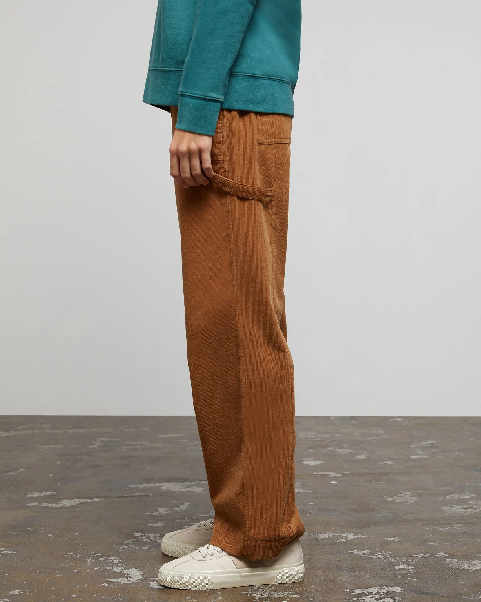 Womens | Wide Leg Corduroy Carpenter Pant | Bison - Image 15