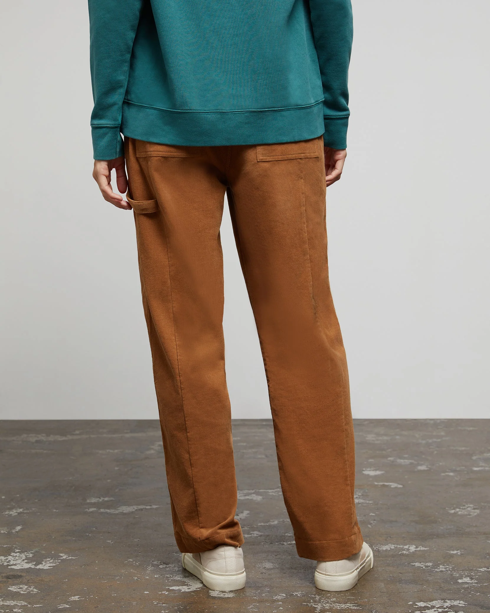 Womens | Wide Leg Corduroy Carpenter Pant | Bison - Image 16