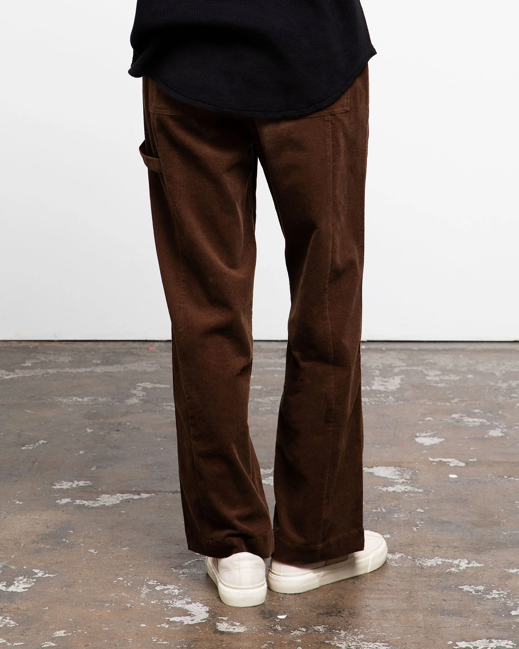 Womens | Wide Leg Corduroy Carpenter Pant | Bison - Image 3
