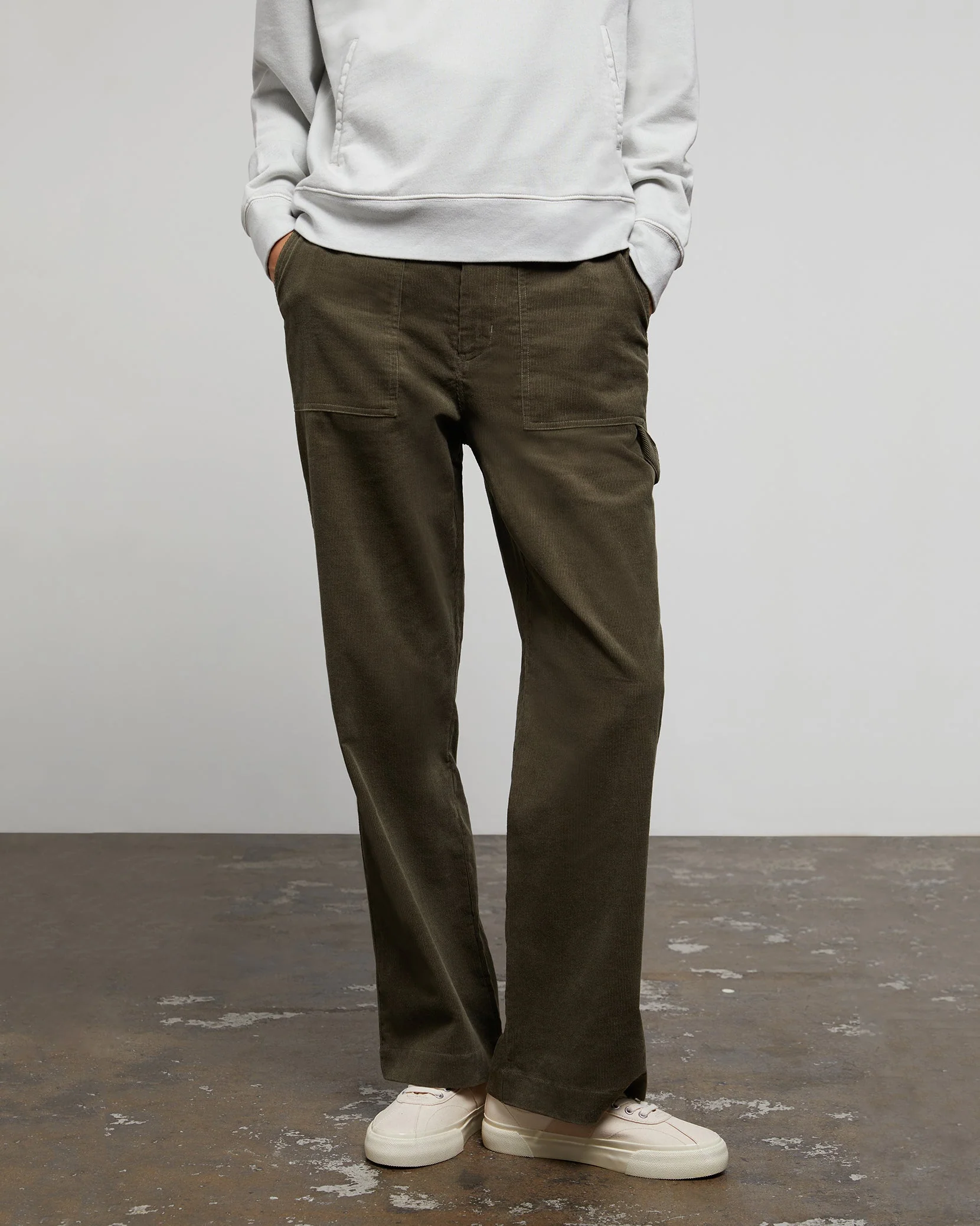 Womens | Wide Leg Corduroy Carpenter Pant | Bison - Image 6