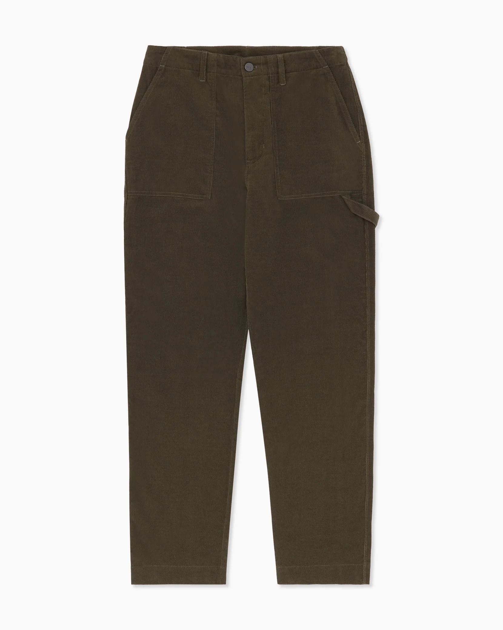 Womens | Wide Leg Corduroy Carpenter Pant | Bison - Image 7