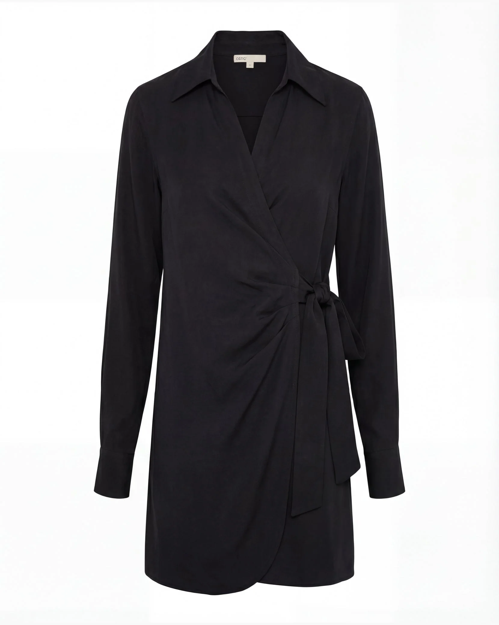 Womens | Wrap Dress | Black - Image 2
