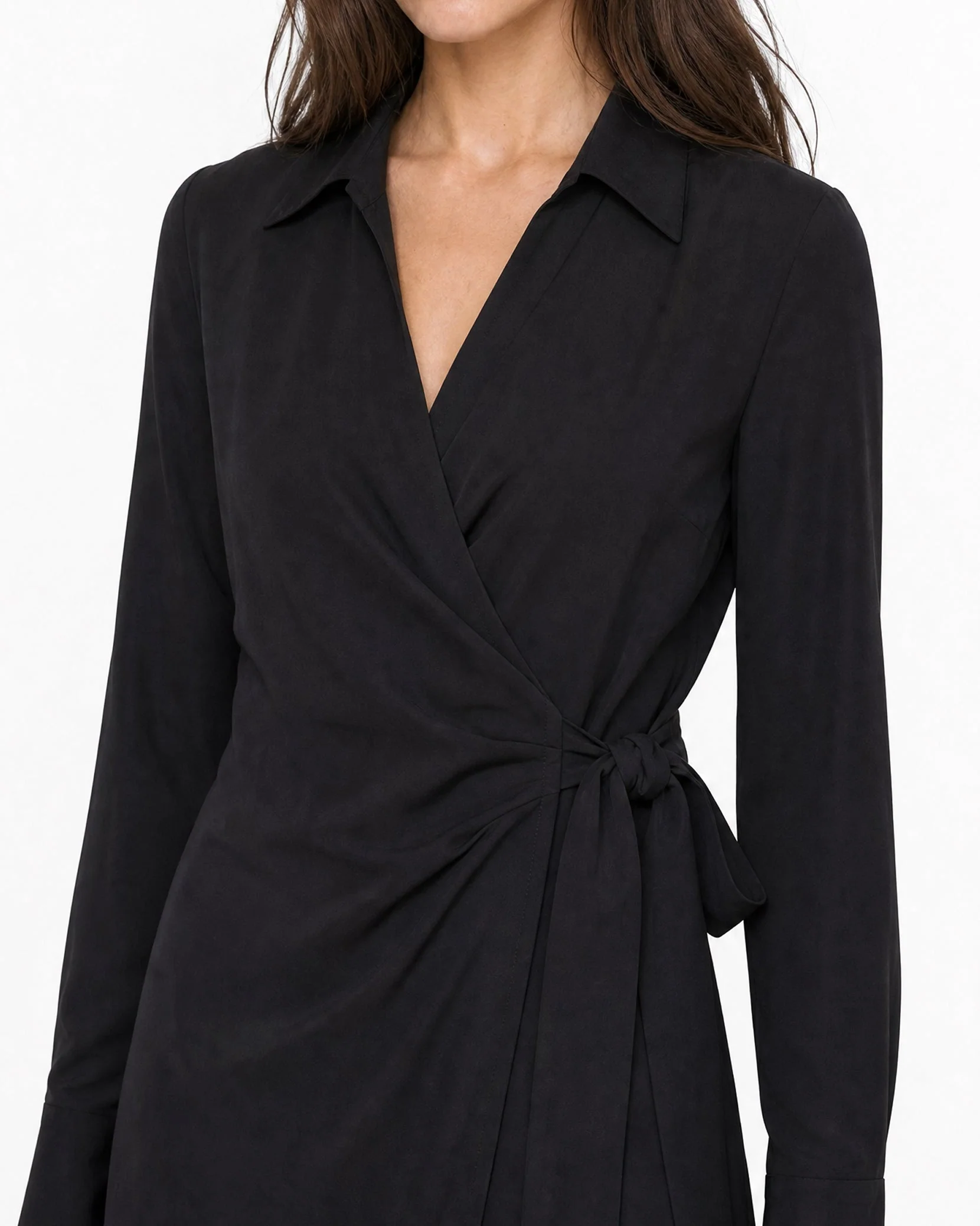 Womens | Wrap Dress | Black - Image 3