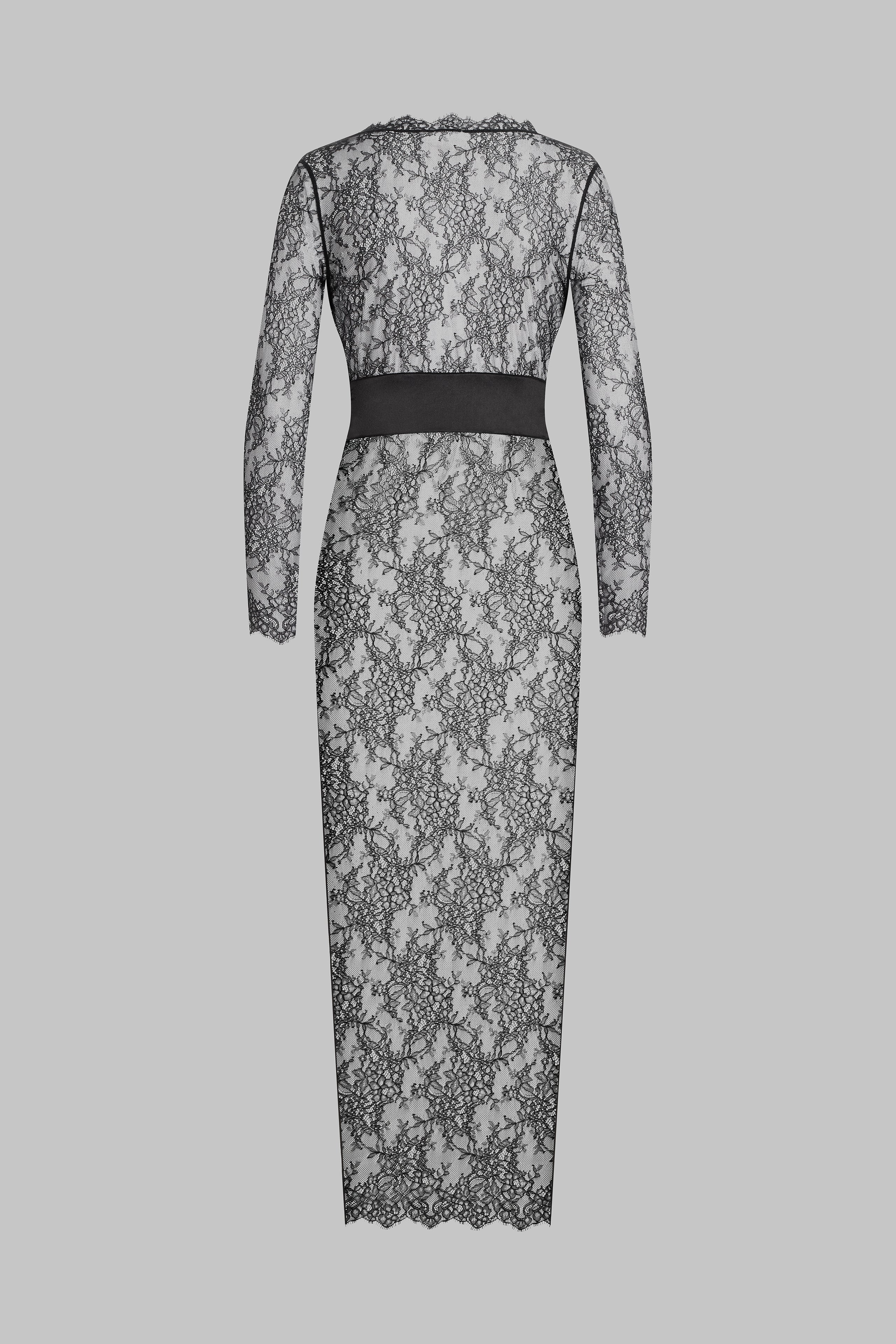 Wrap over long dress - Rendez-Vous Private | Black - Image 5
