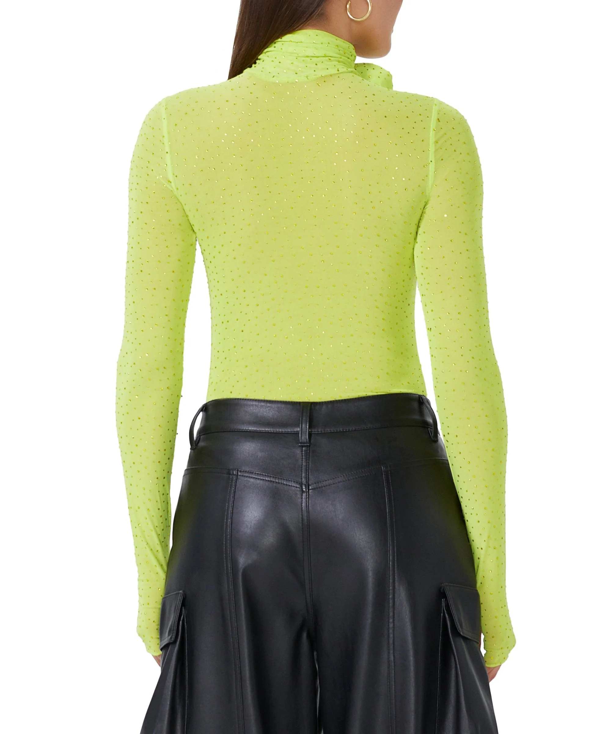 Zadie Rosette Rhinestone Top | Lime Punch - Image 5