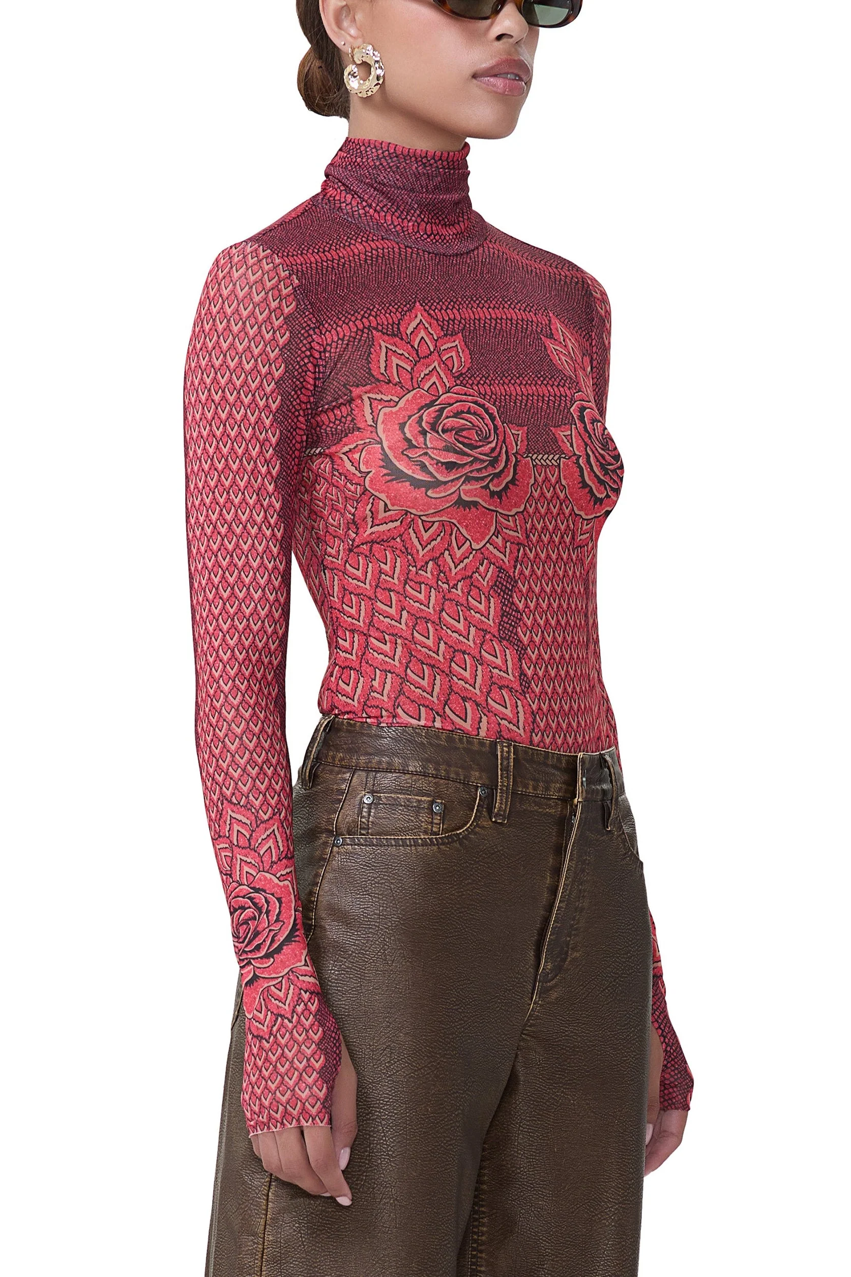 Zadie Top | Rouge Guilded Rose - Image 2