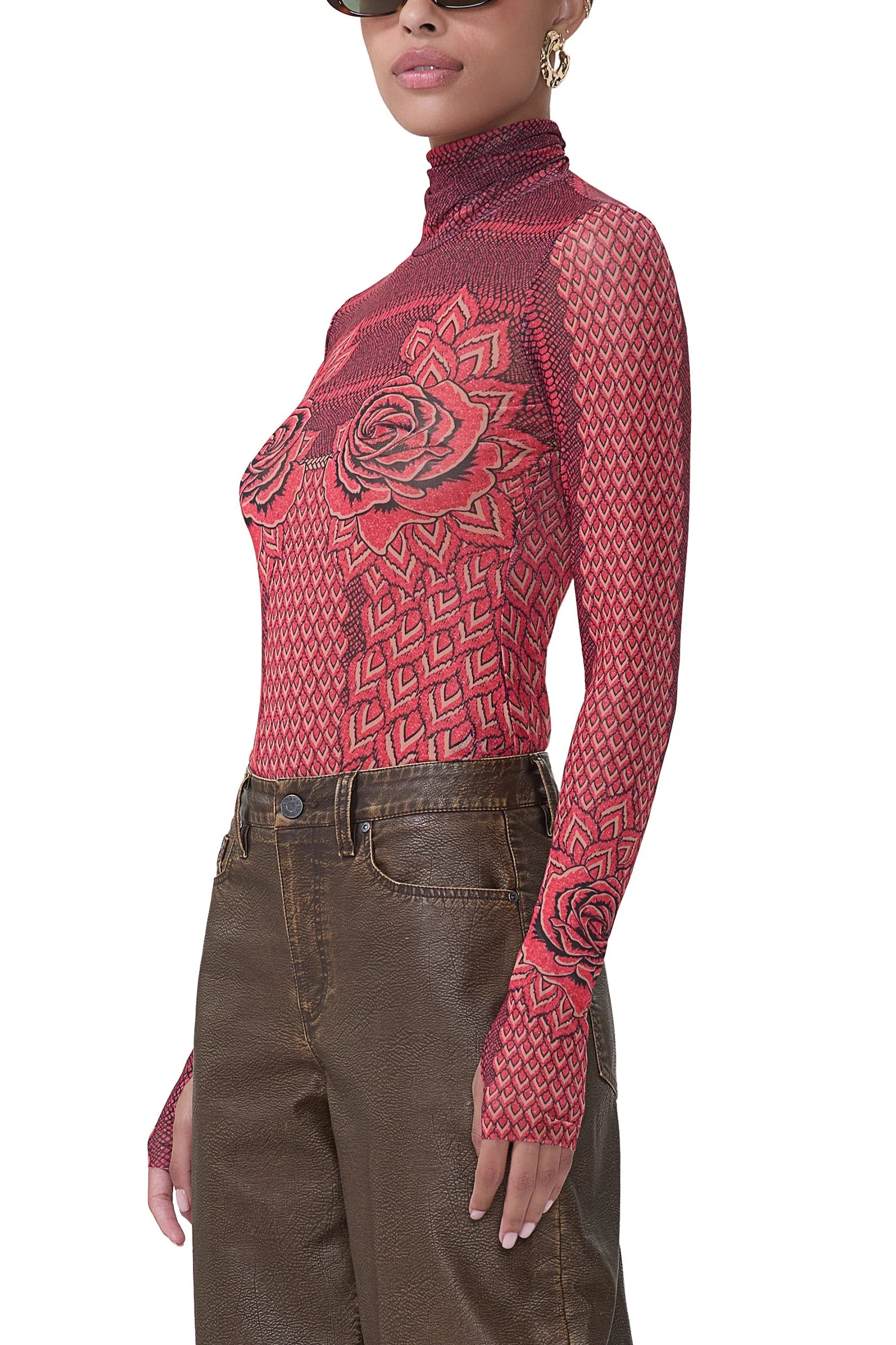 Zadie Top | Rouge Guilded Rose - Image 3