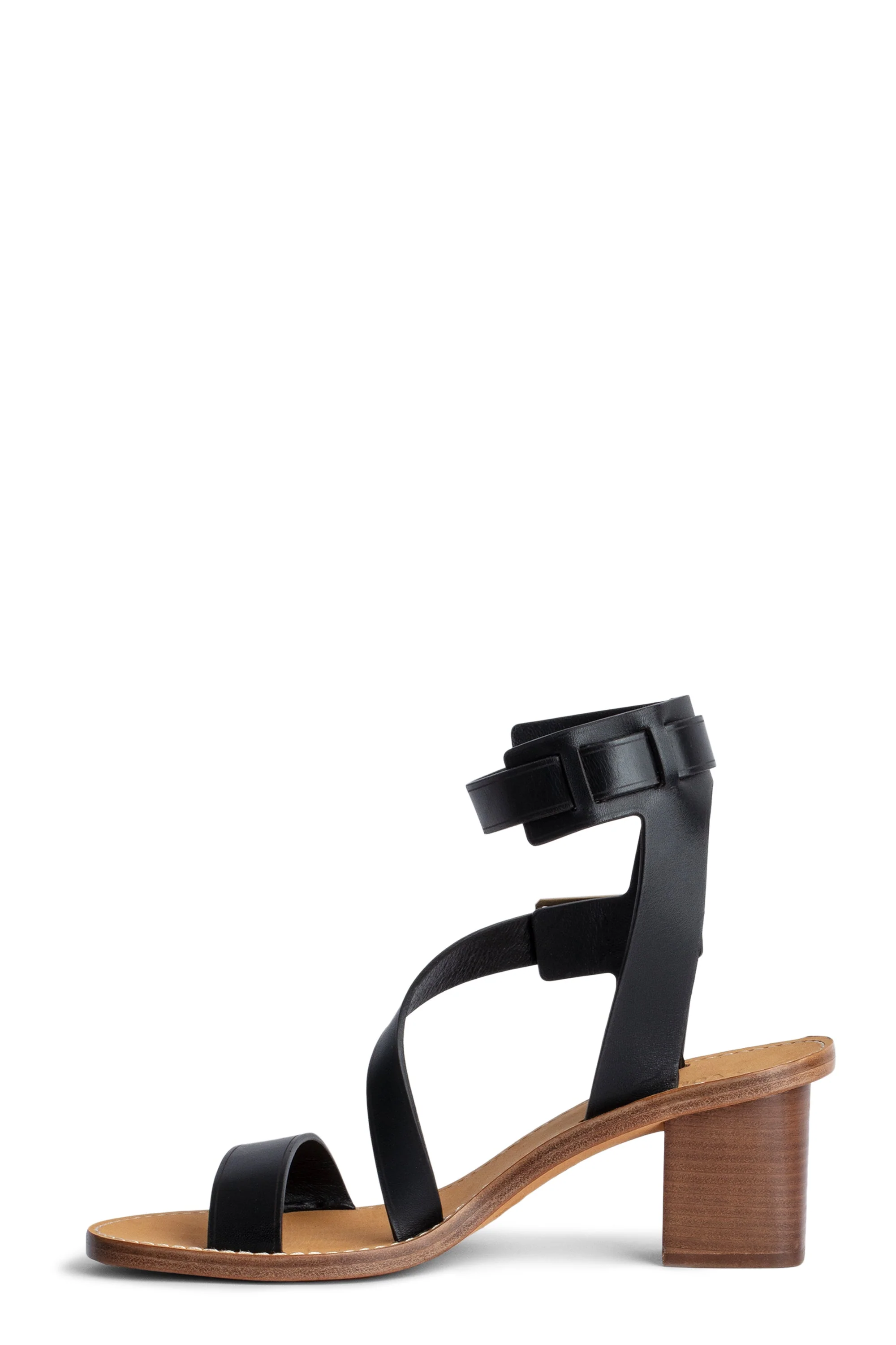 Cecilia Caprese Leather Heeled Sandal | Black - Image 2