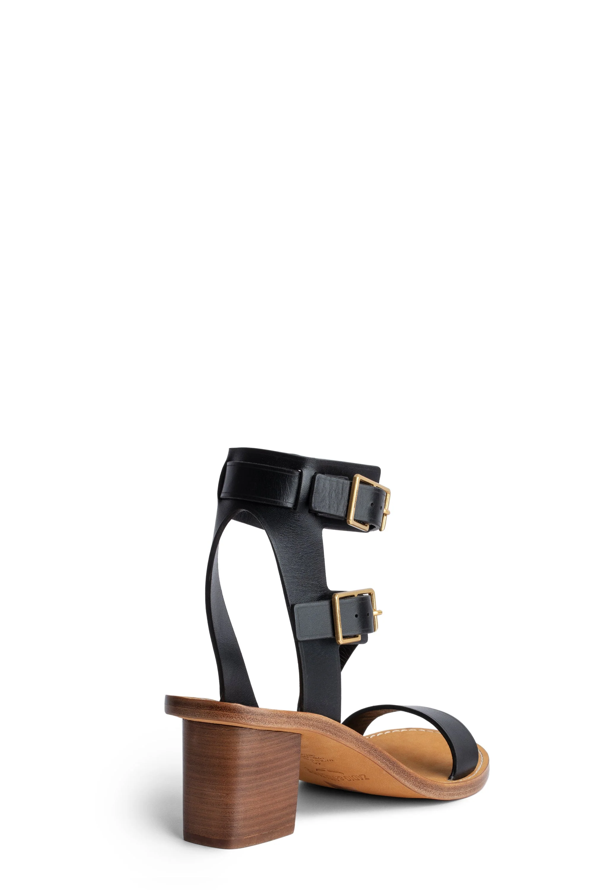 Cecilia Caprese Leather Heeled Sandal | Black - Image 6