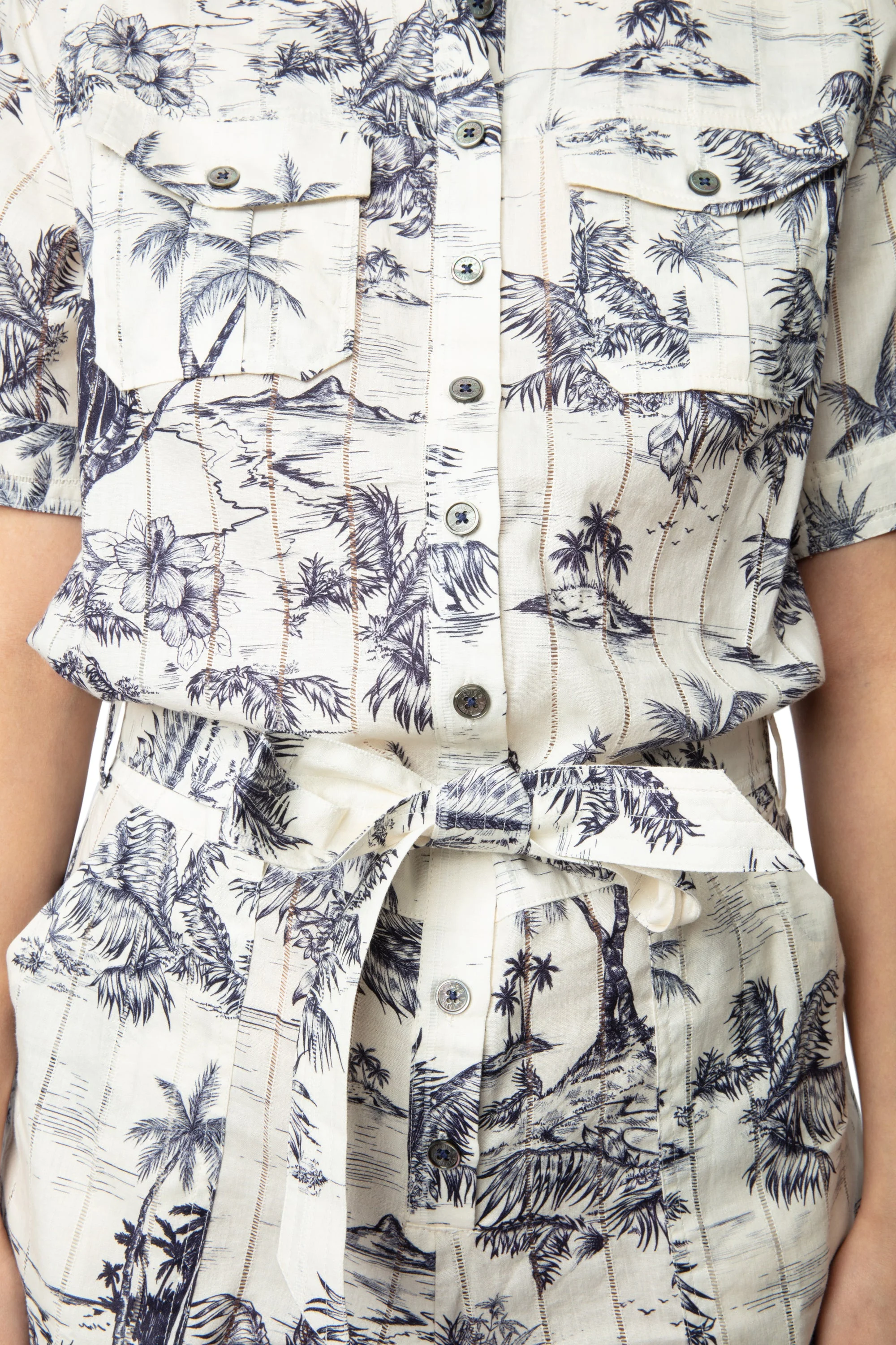 Cook Coton Tropical Island Jumpsuit | Ecru - Image 3