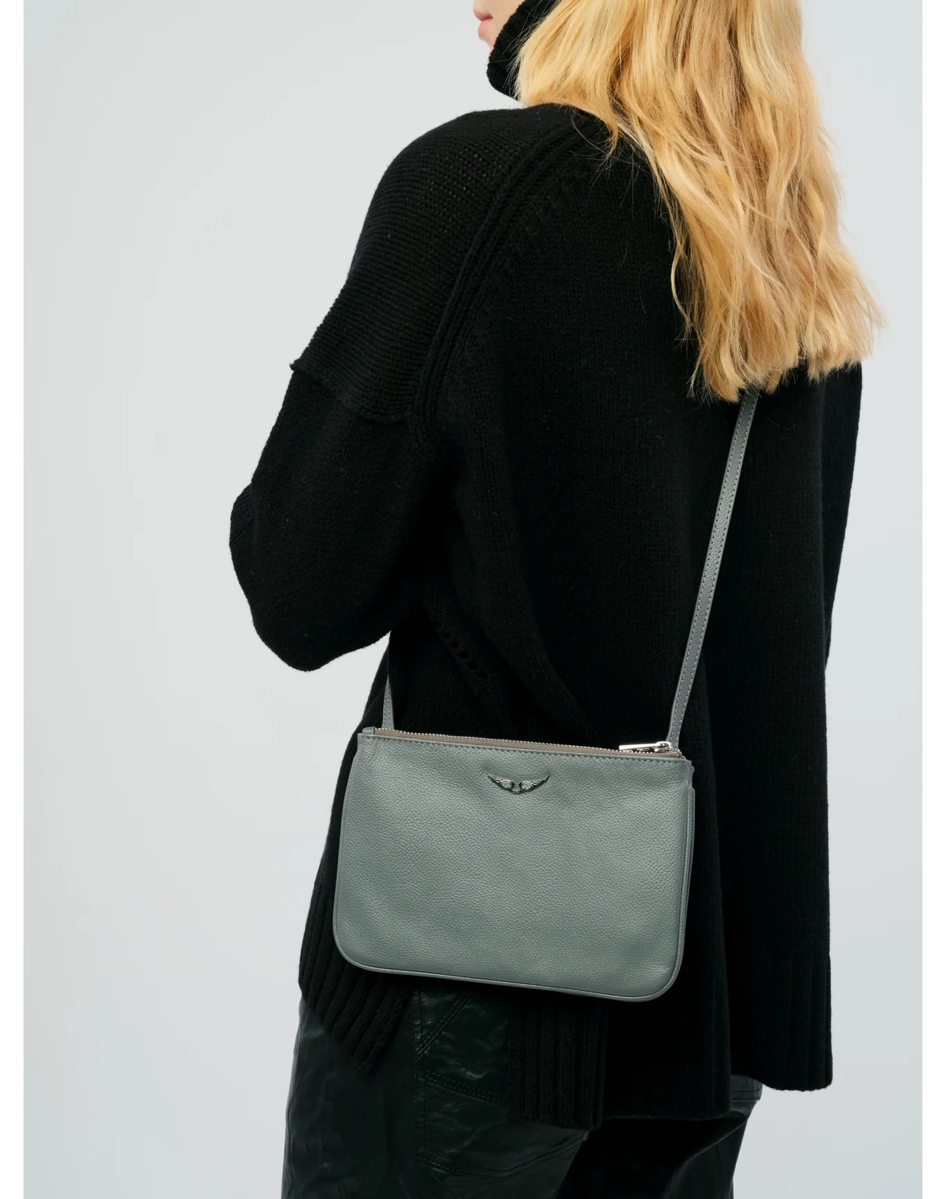 Duo Wings Grained Leather Bag | Road - Image 5
