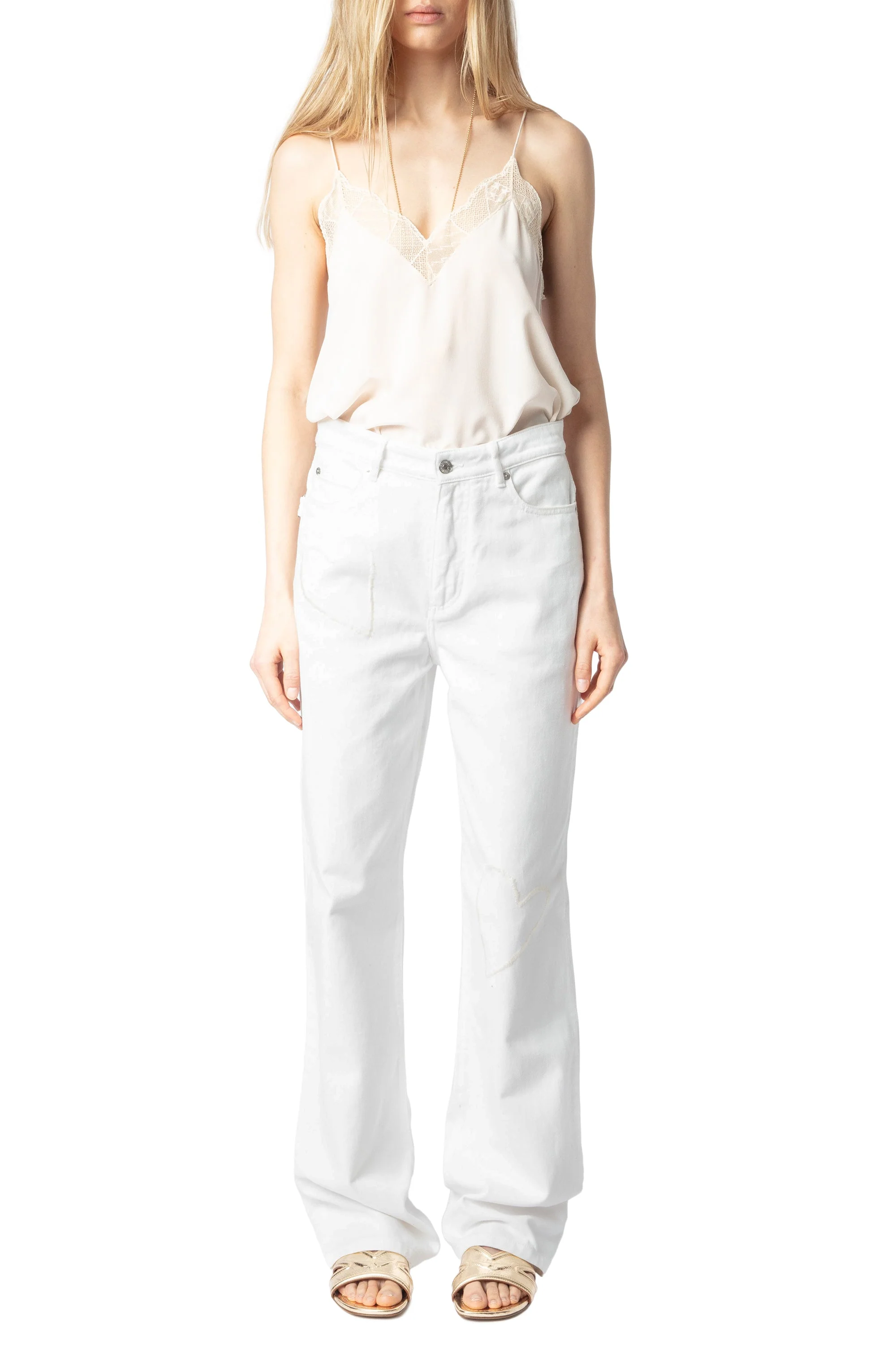 Elio Denim Eco Brod Jeans | Beige