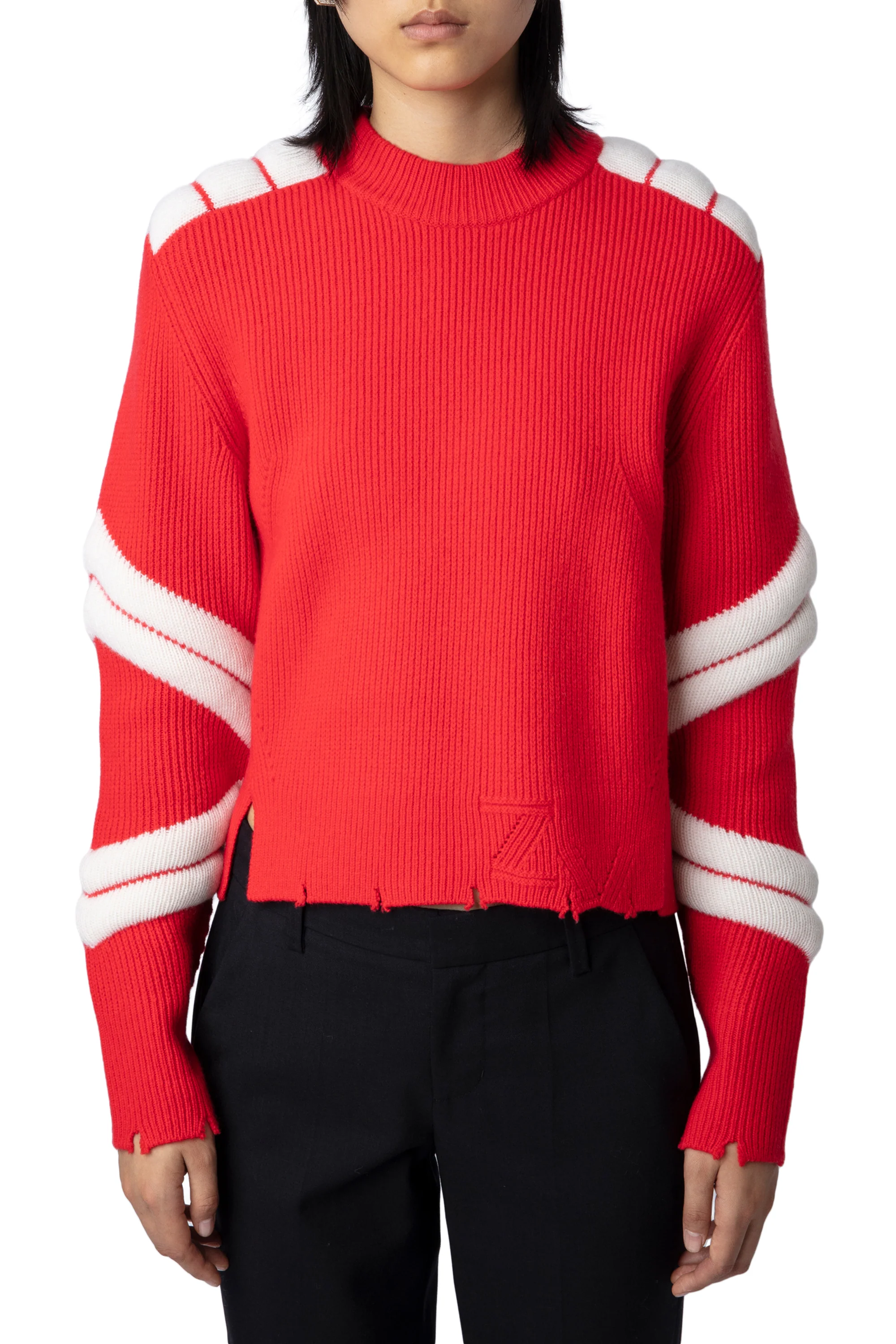 Georgia Merino Wool Sweater | Red - Image 3