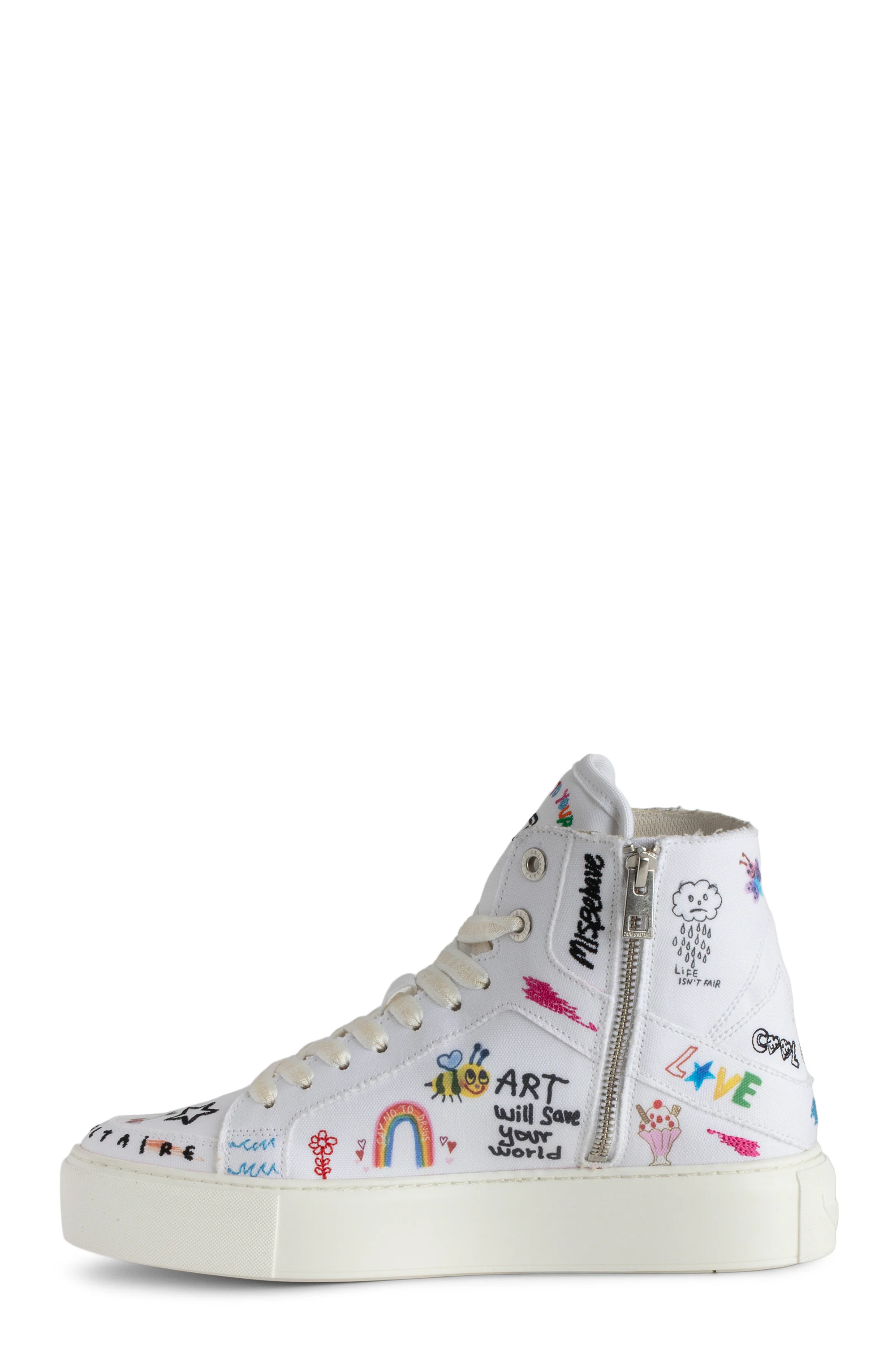 High Flash Chunky Canvas Humberto Cruz Sneakers | White - Image 2
