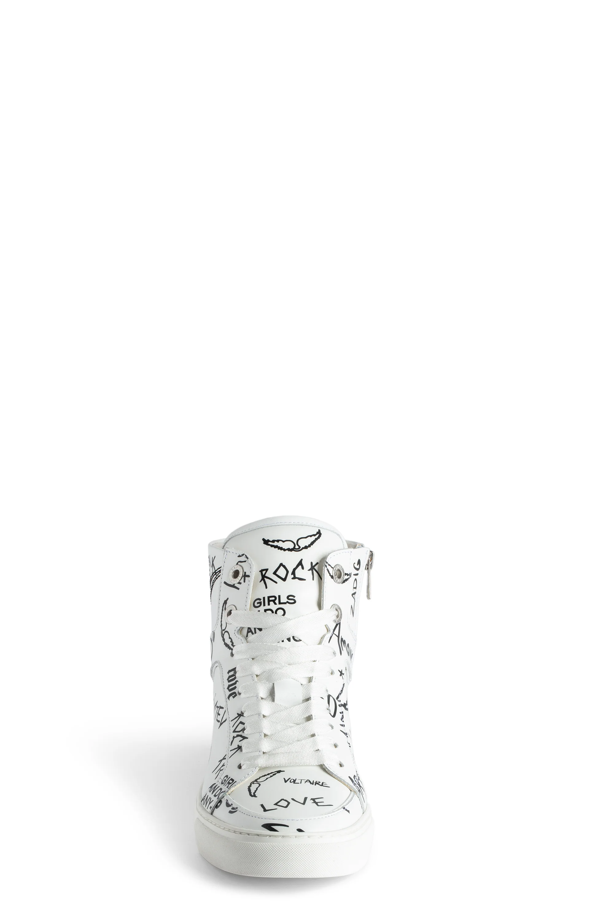 High Flash Smooth Calfskin Graffiti Sneakers | White - Image 5