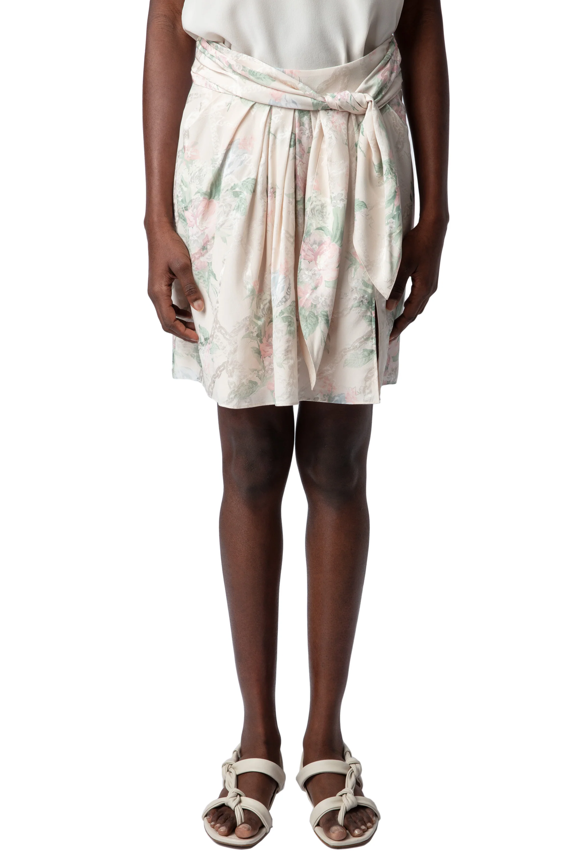 Joji Jacquard Chaines Faded Skirt | Off-White