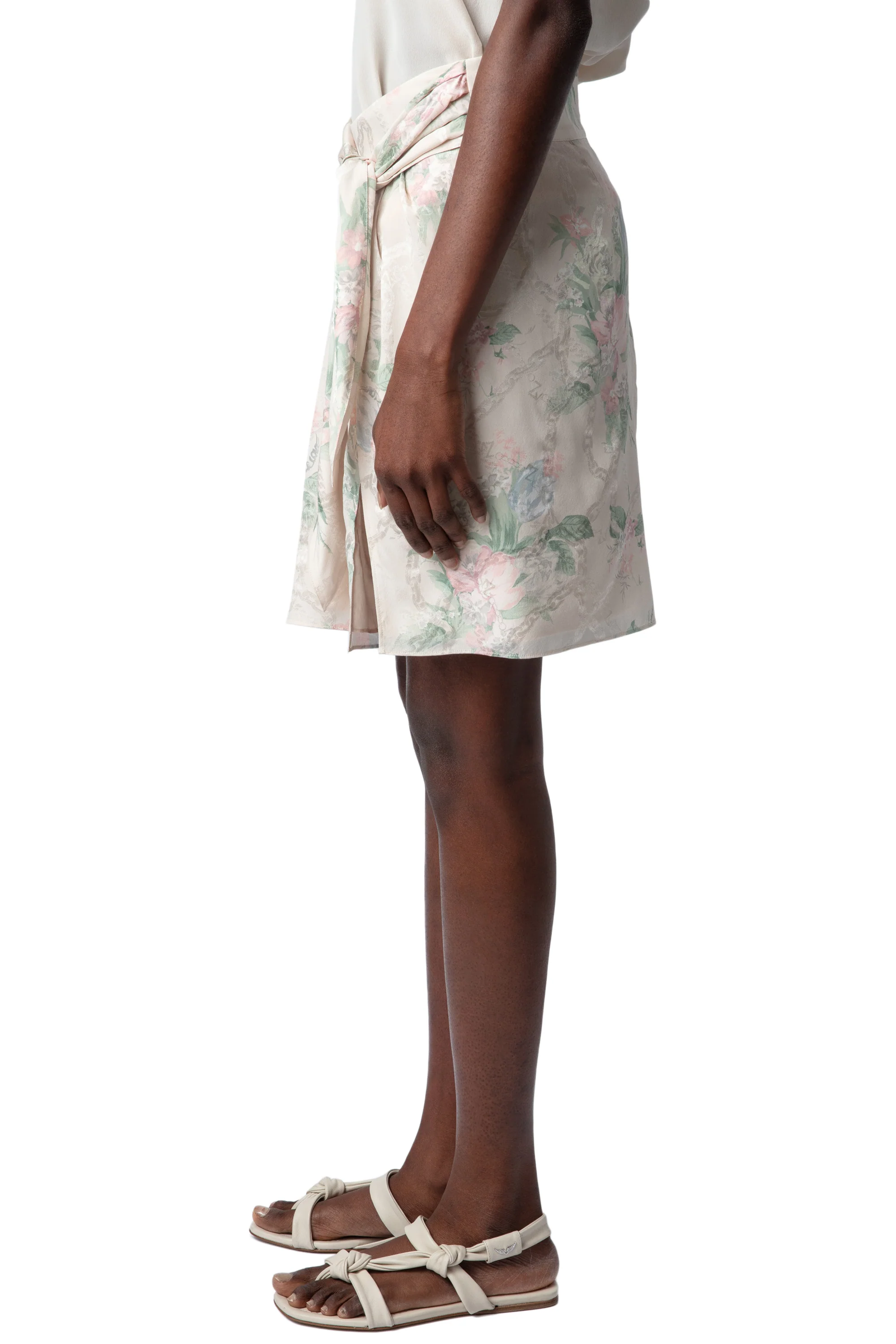 Joji Jacquard Chaines Faded Skirt | Off-White - Image 4