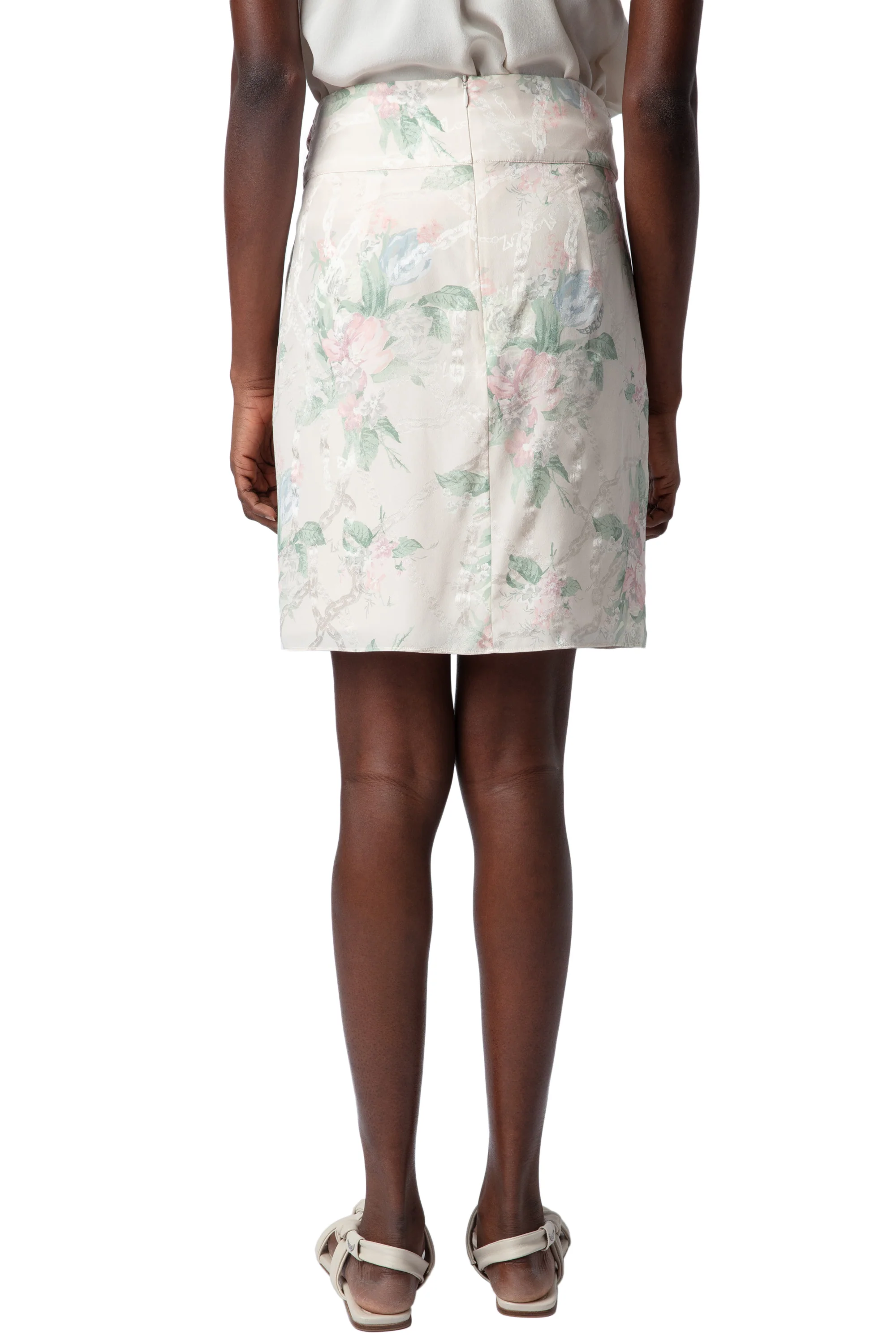 Joji Jacquard Chaines Faded Skirt | Off-White - Image 5
