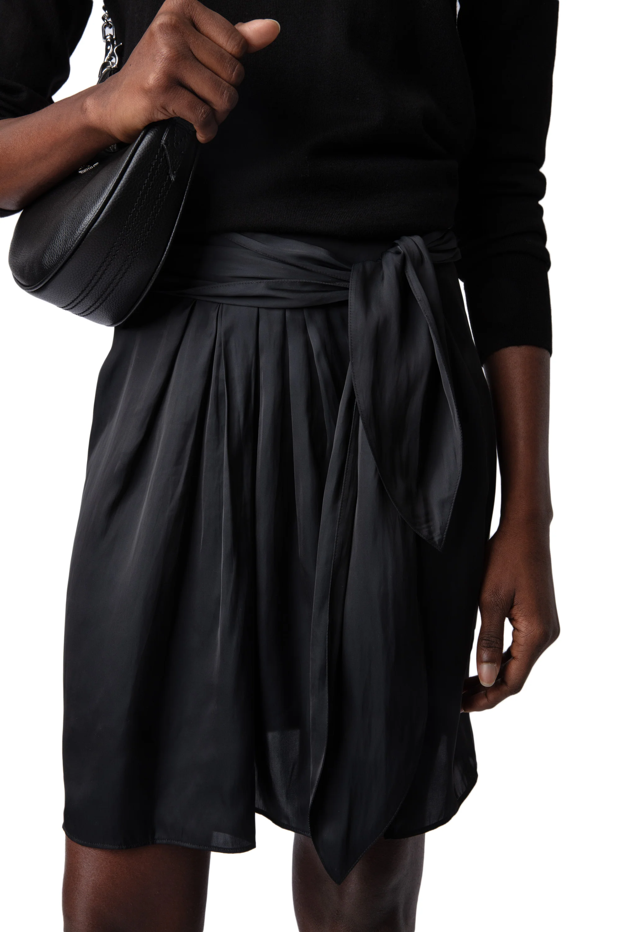 Joji Satin Skirt | Black - Image 2