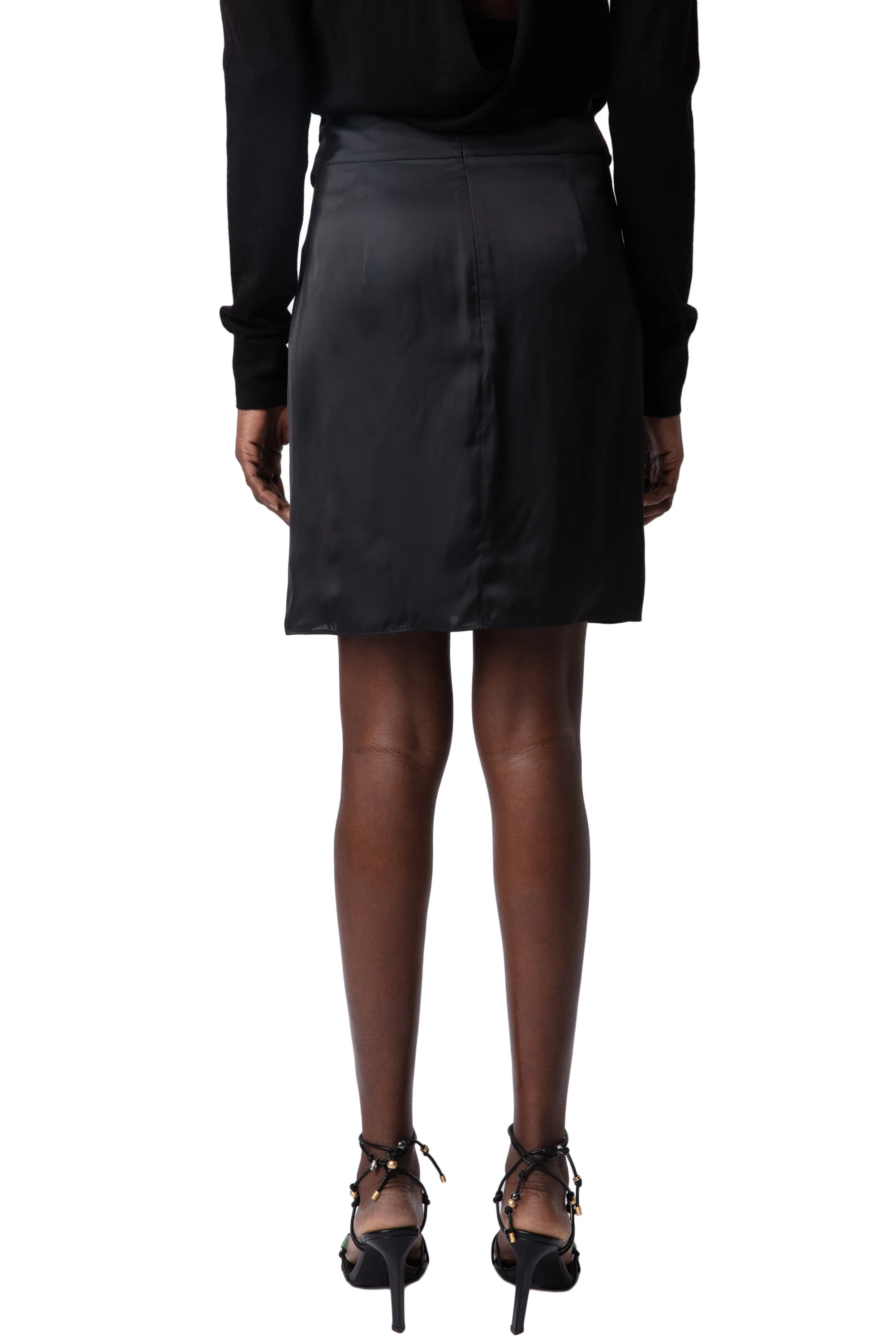 Joji Satin Skirt | Black - Image 5