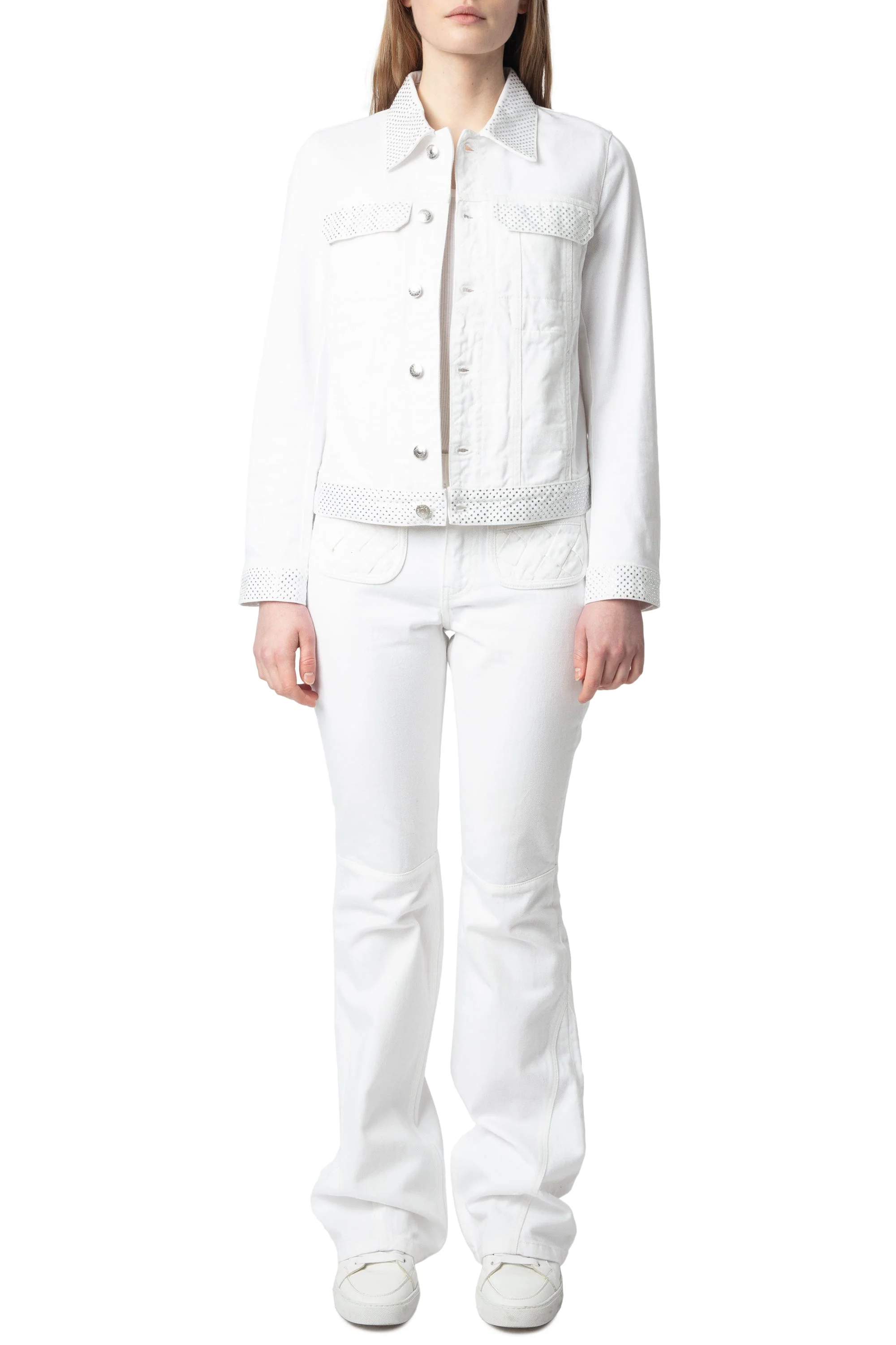 Kioky Denim Eco Strass Jacket | Beige - Image 2