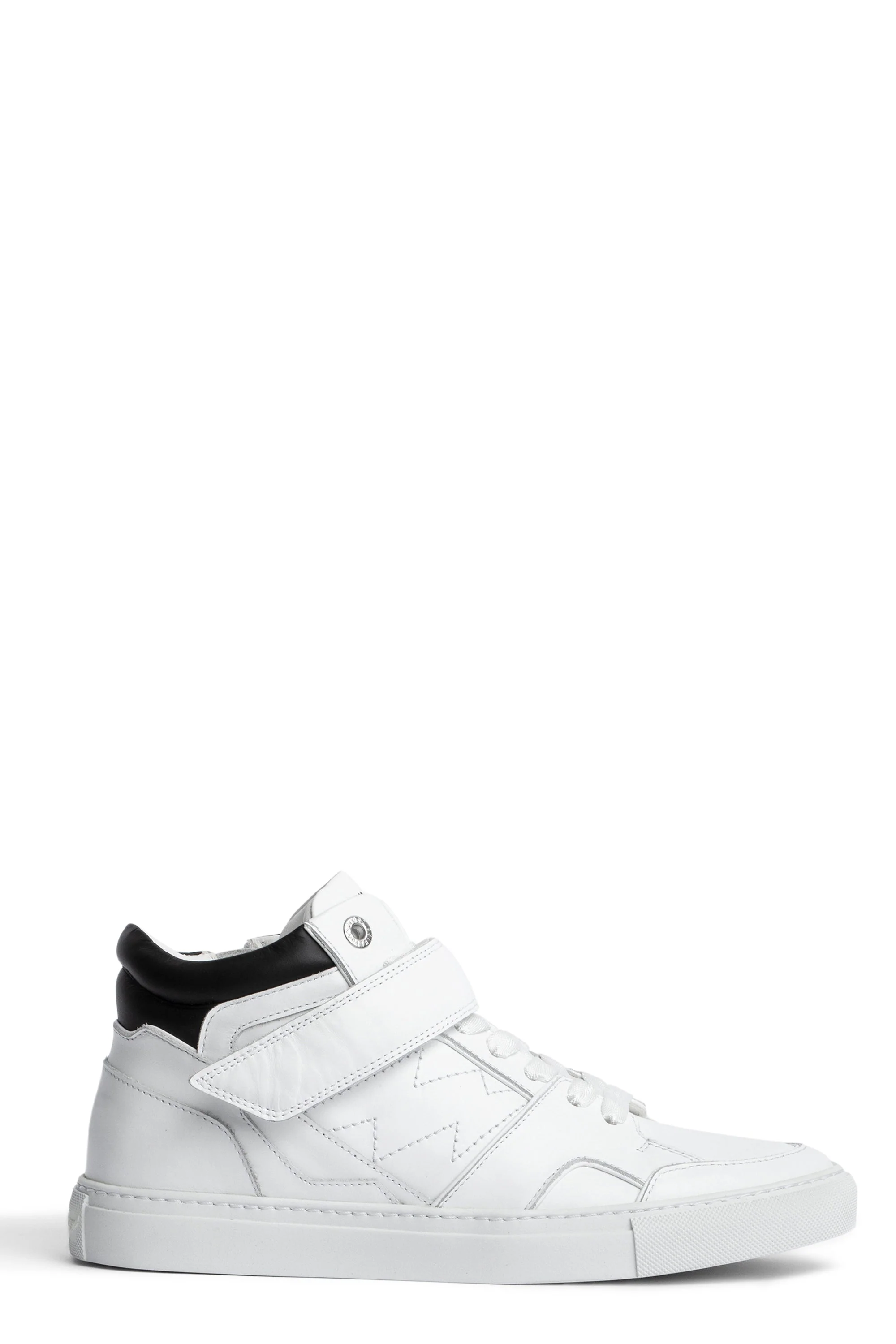 Mid Flash Smooth Calfskin Sneakers | White