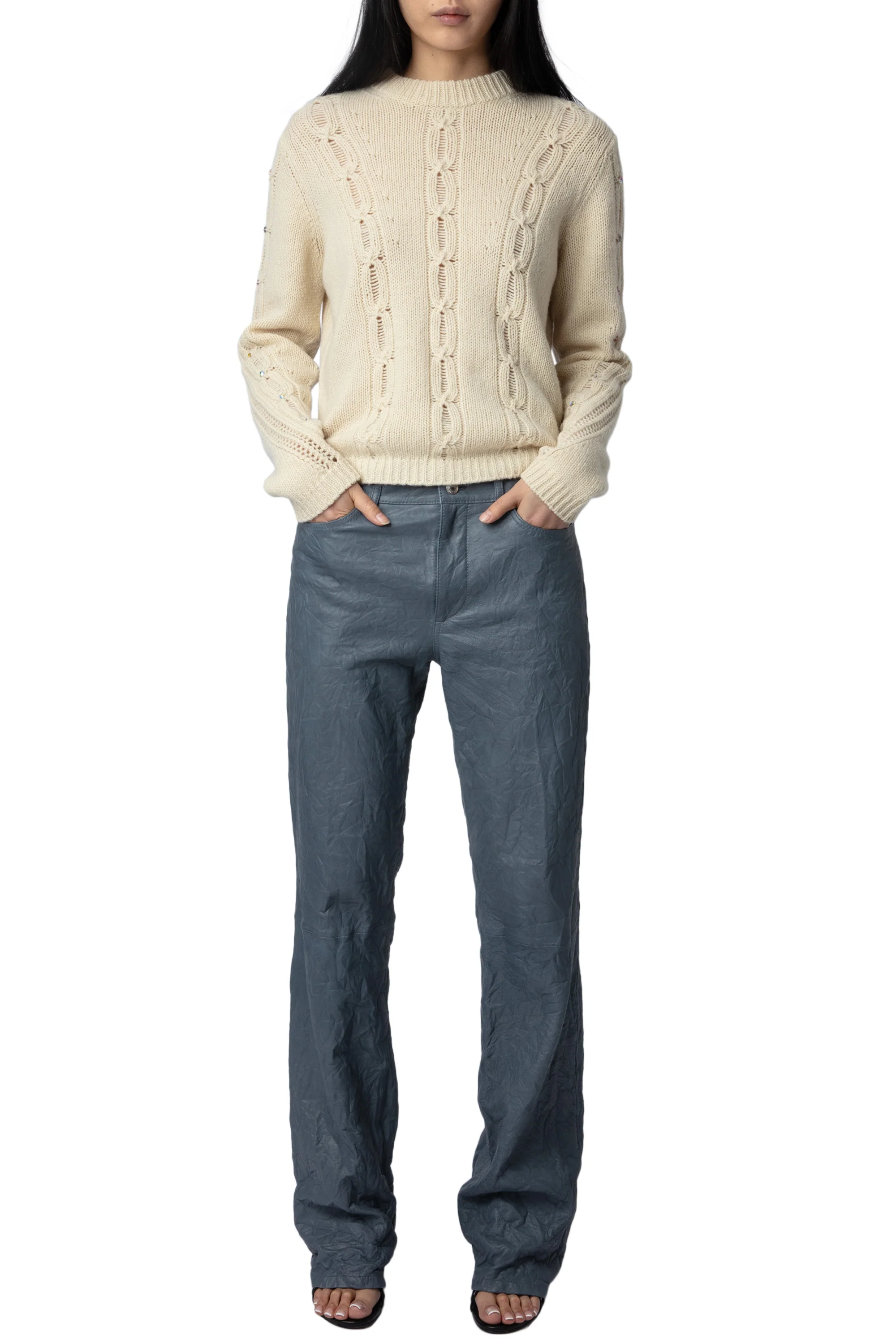 Morley We Cable Sweater | Vanilla - Image 2