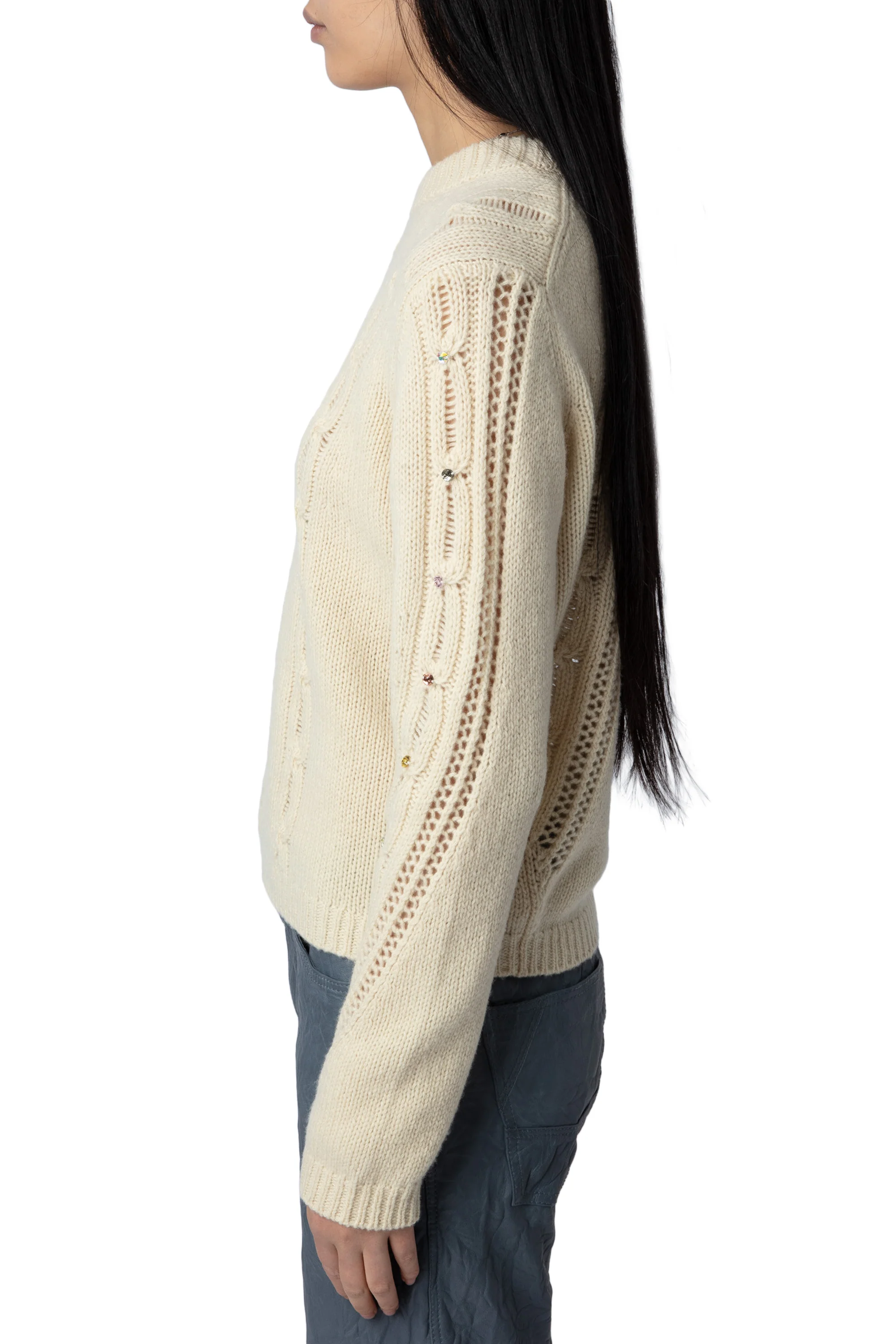 Morley We Cable Sweater | Vanilla - Image 3