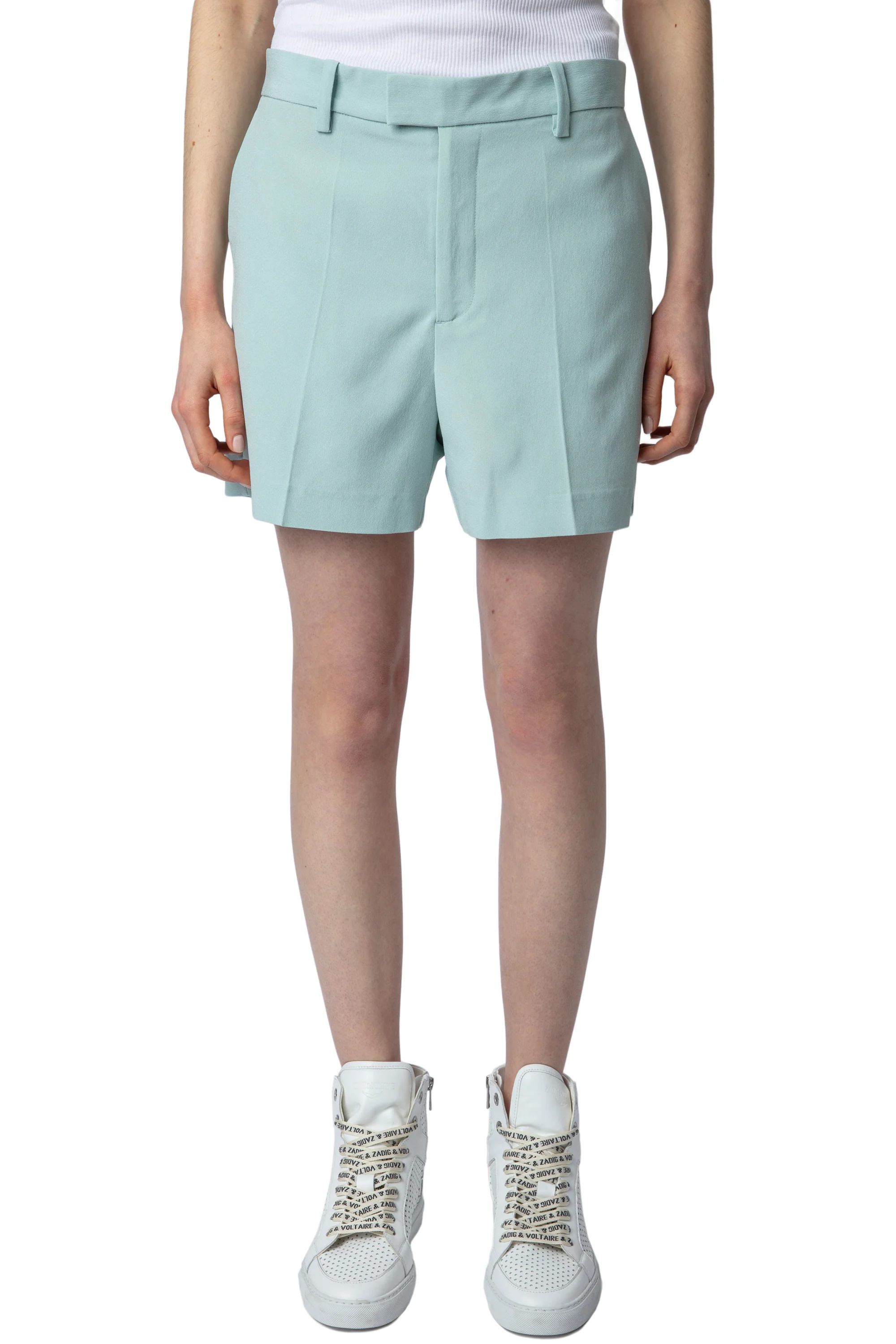 Please Crepe Bermuda | Light Blue