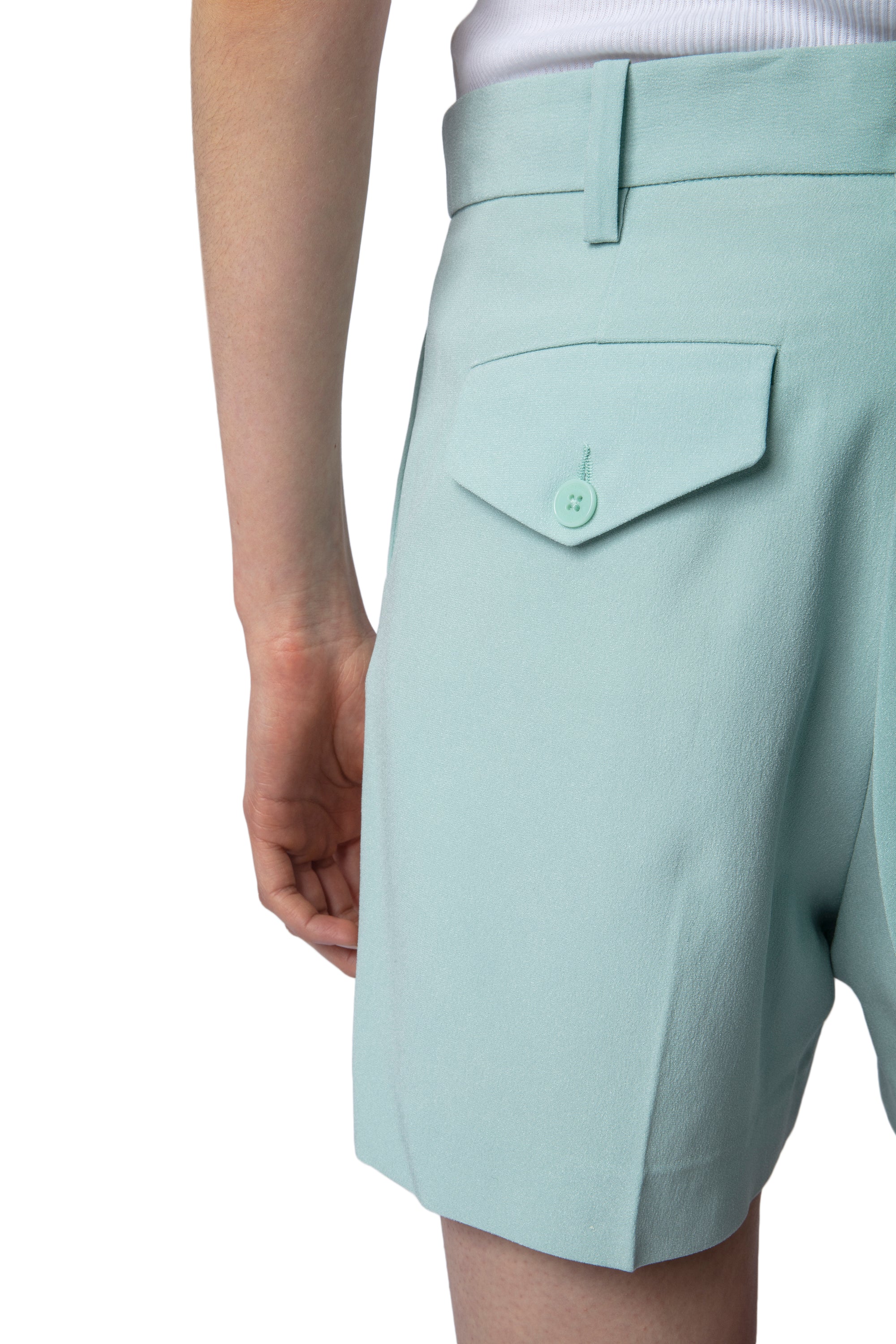 Please Crepe Bermuda | Light Blue - Image 6