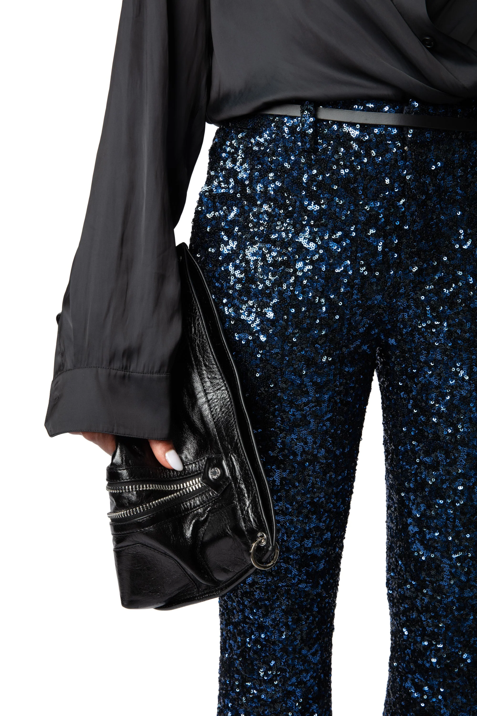 Prevy Sequins Pants | Navy Blue - Image 2