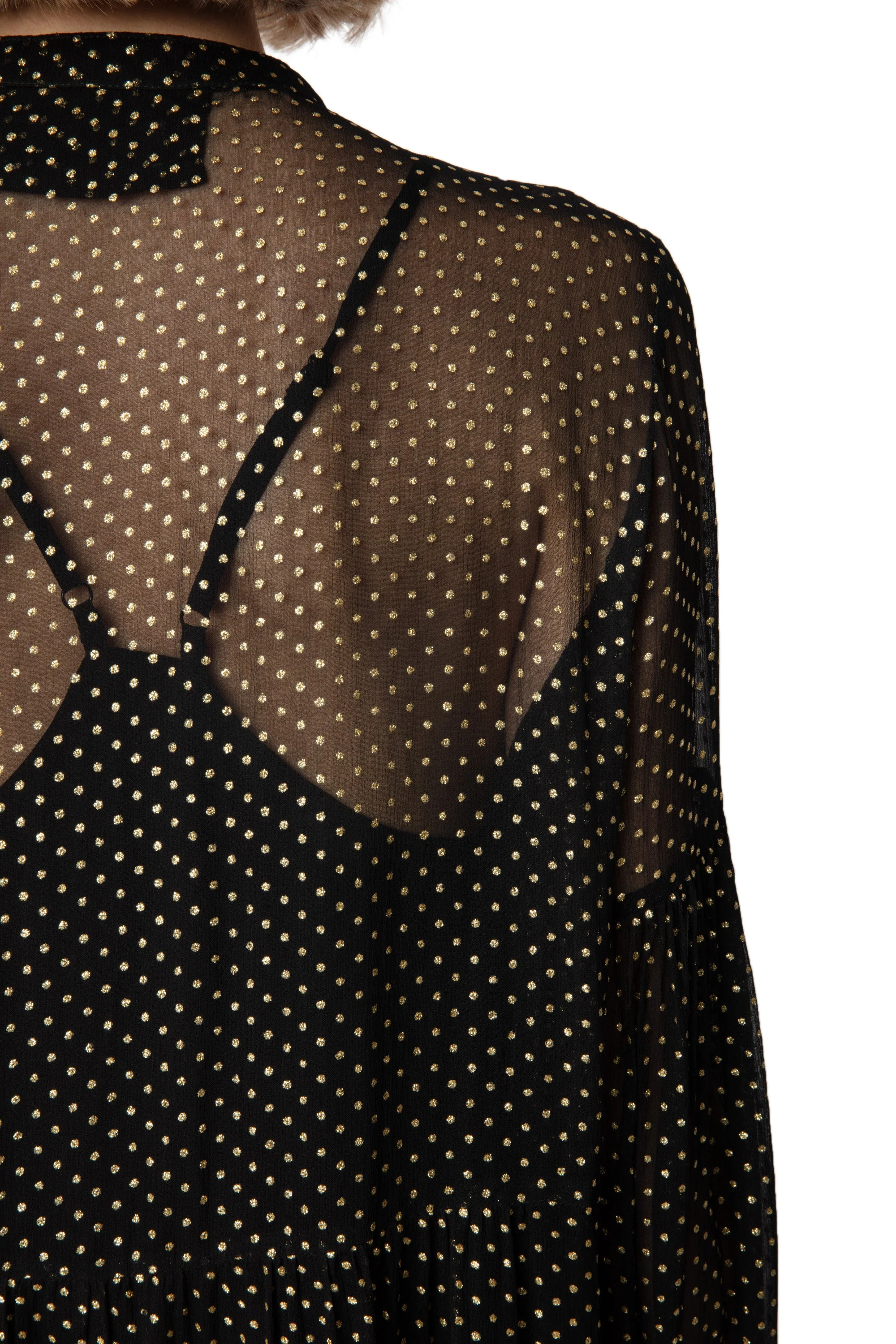 Randy Mousseline Sparle Dress | Black - Image 3