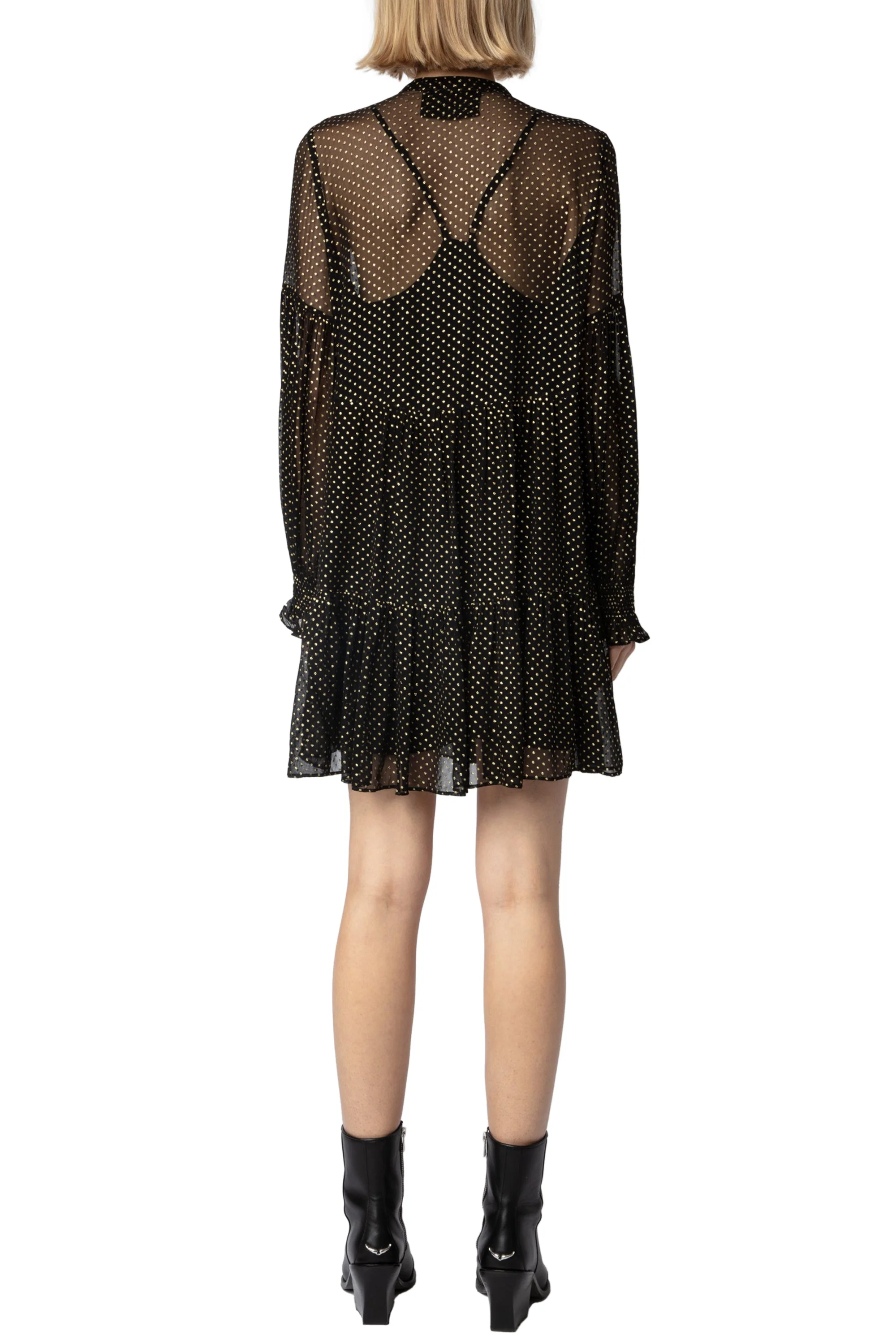 Randy Mousseline Sparle Dress | Black - Image 6