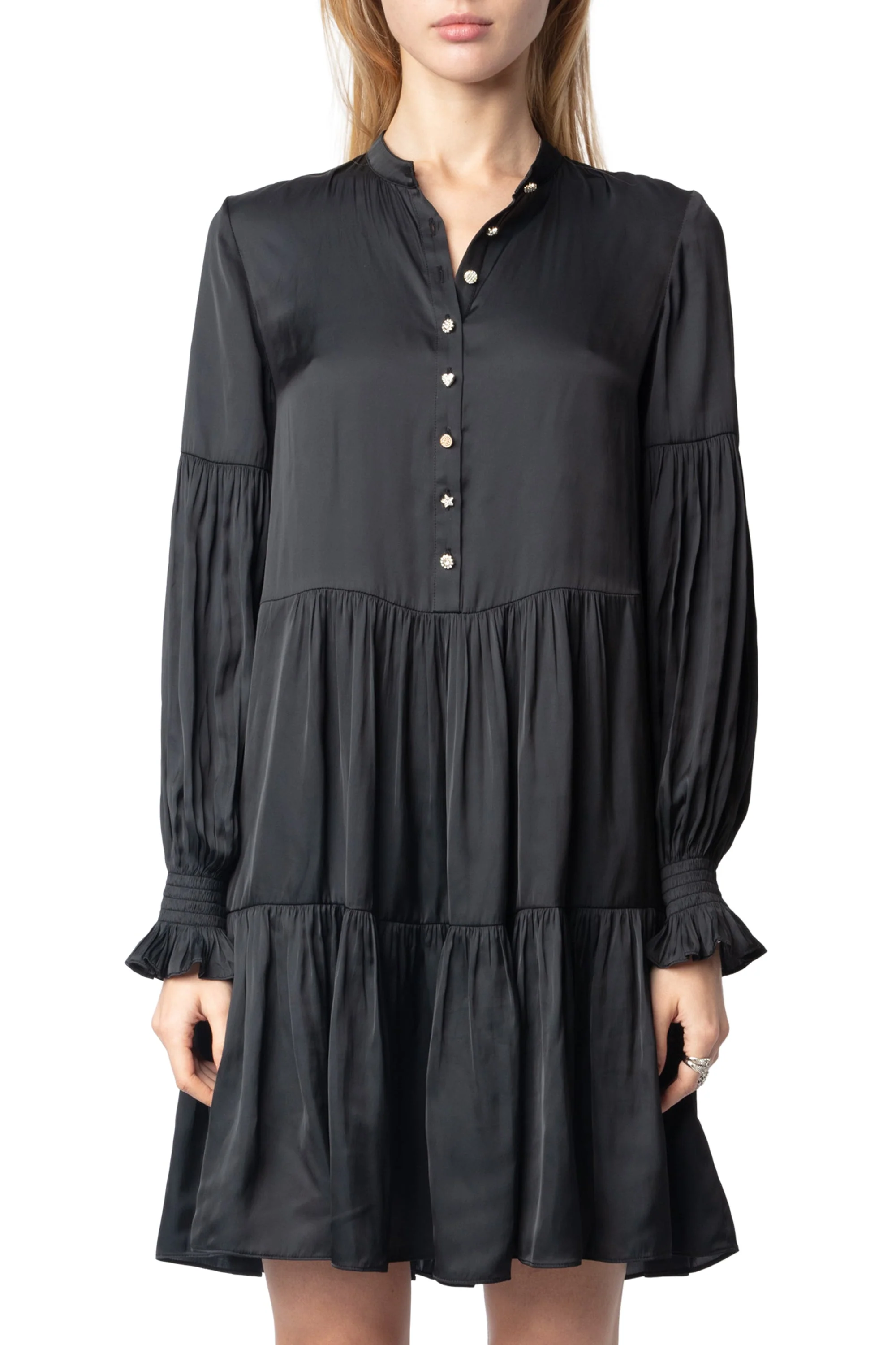 Randy Satin Dress | Black