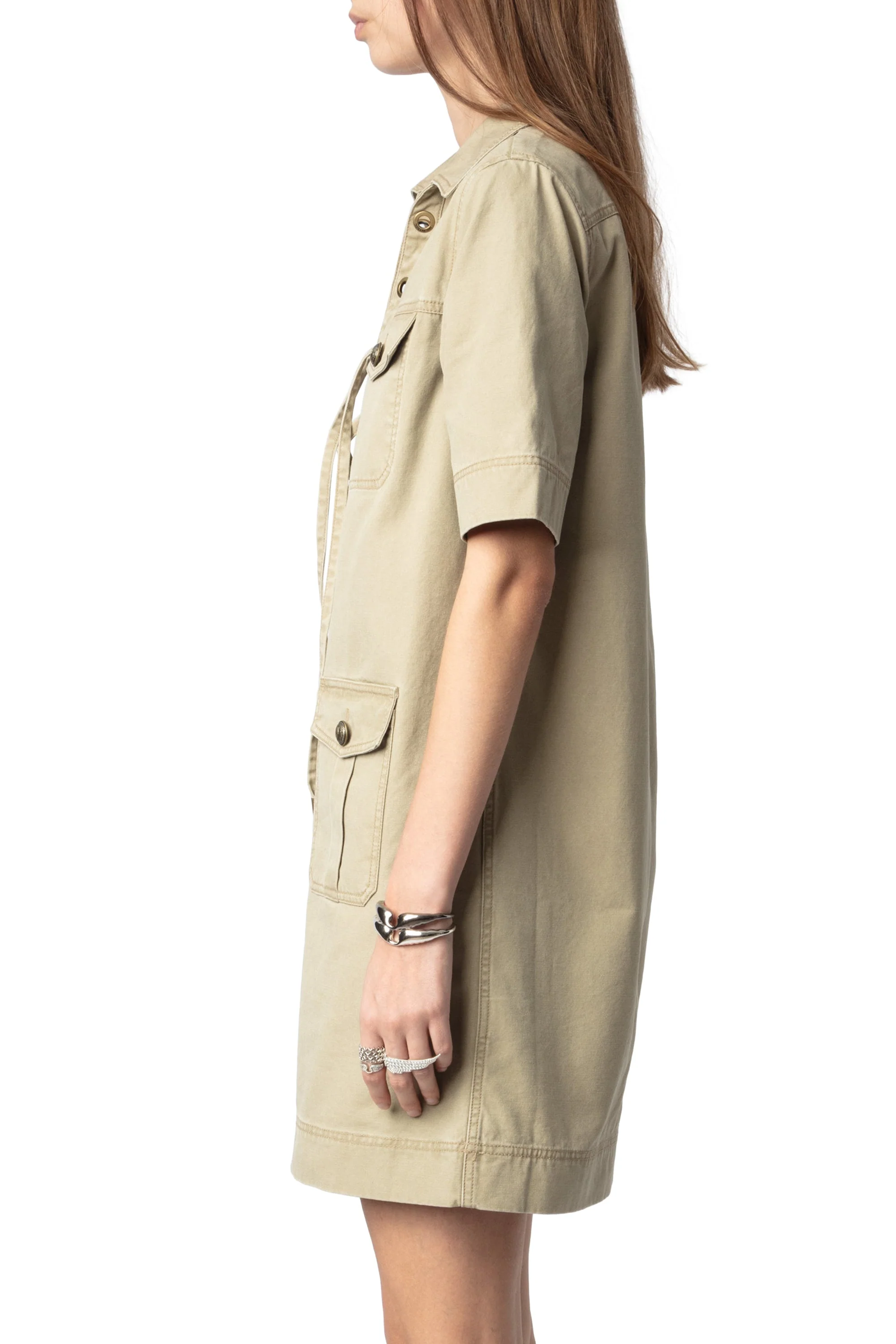 Record Coton Lave Dress | Latte - Image 4