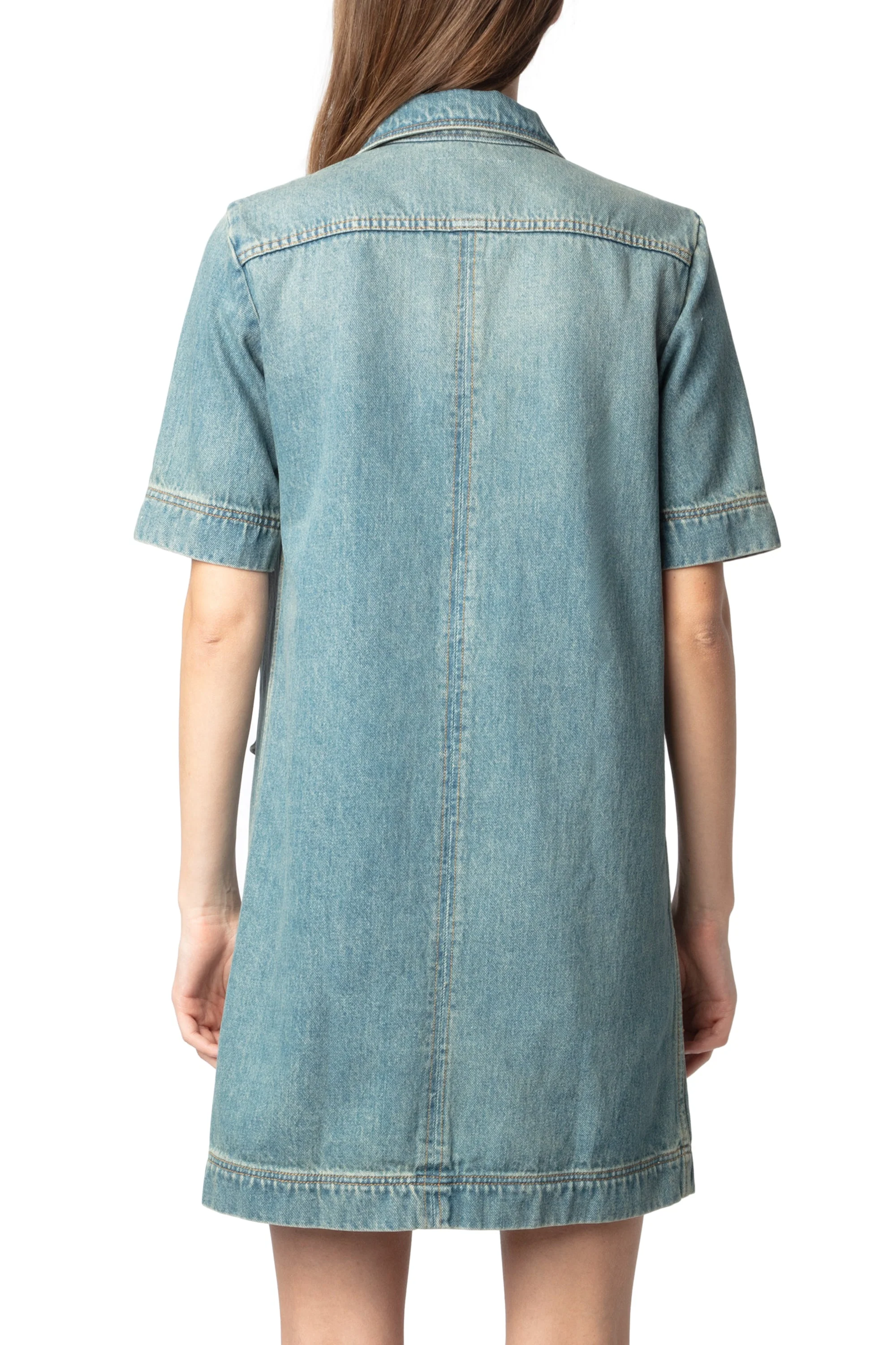 Record Denim Eco Dress | Light Blue - Image 5