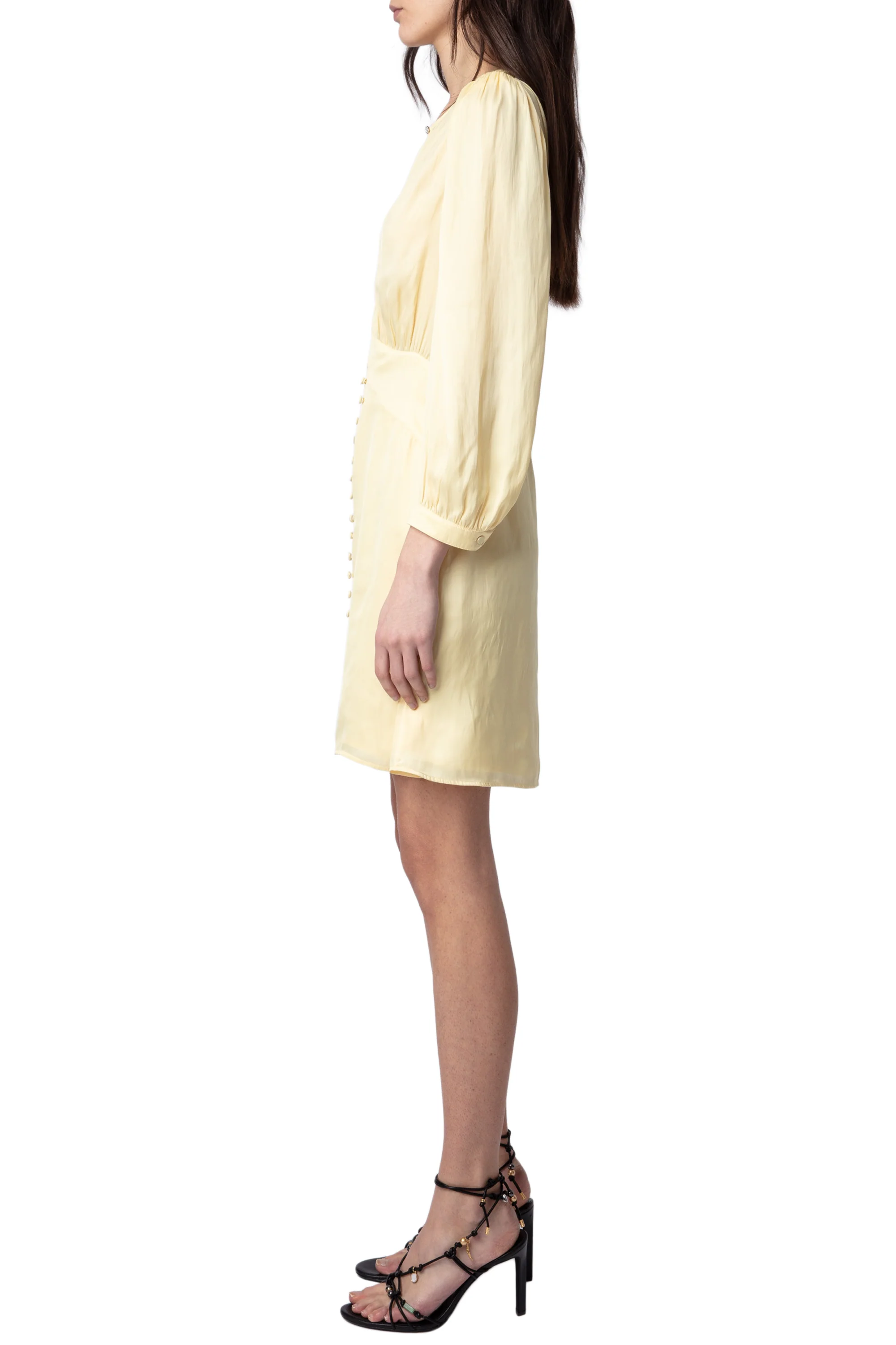 Rhodri Satin Dress | Shea Butter - Image 4