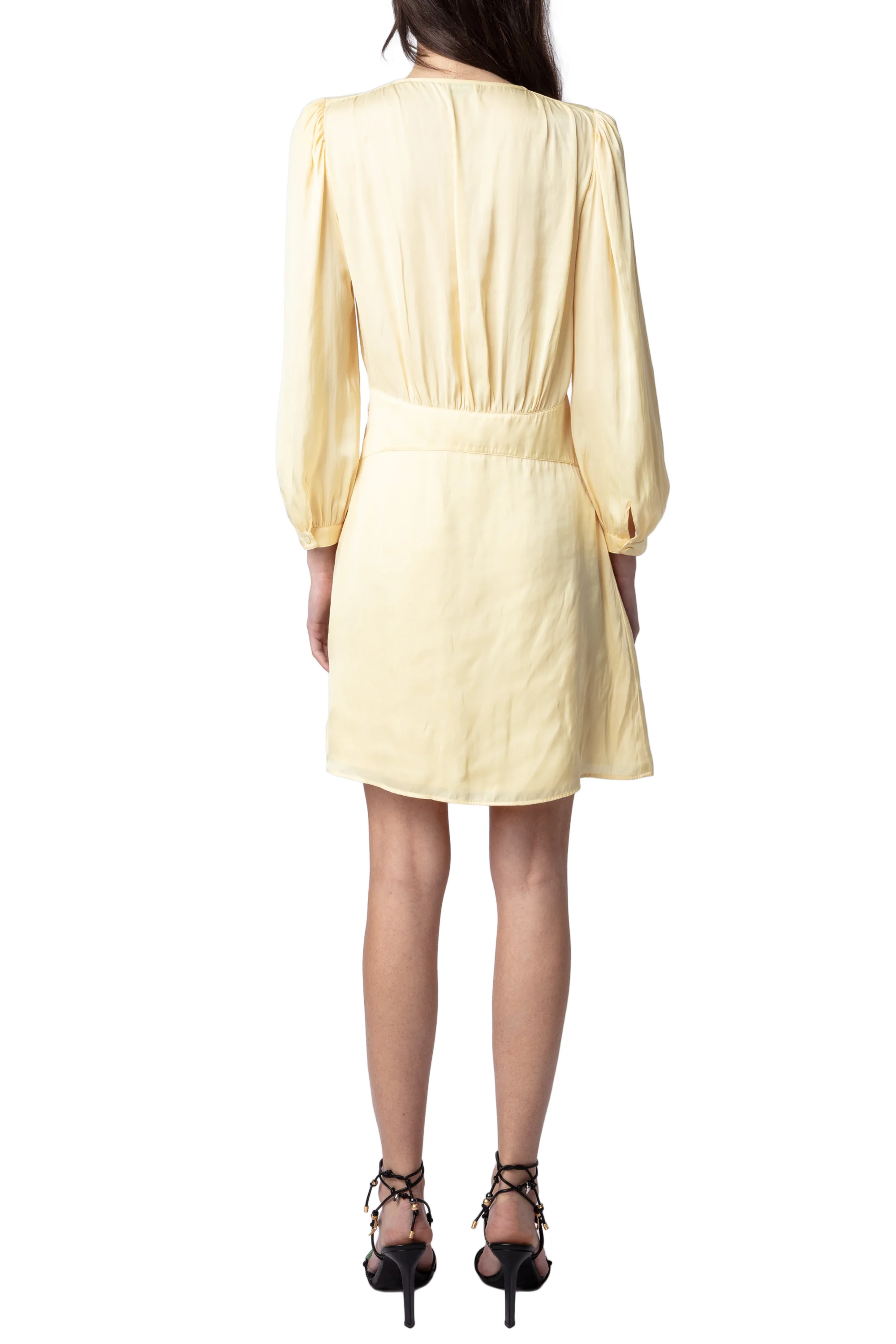 Rhodri Satin Dress | Shea Butter - Image 5