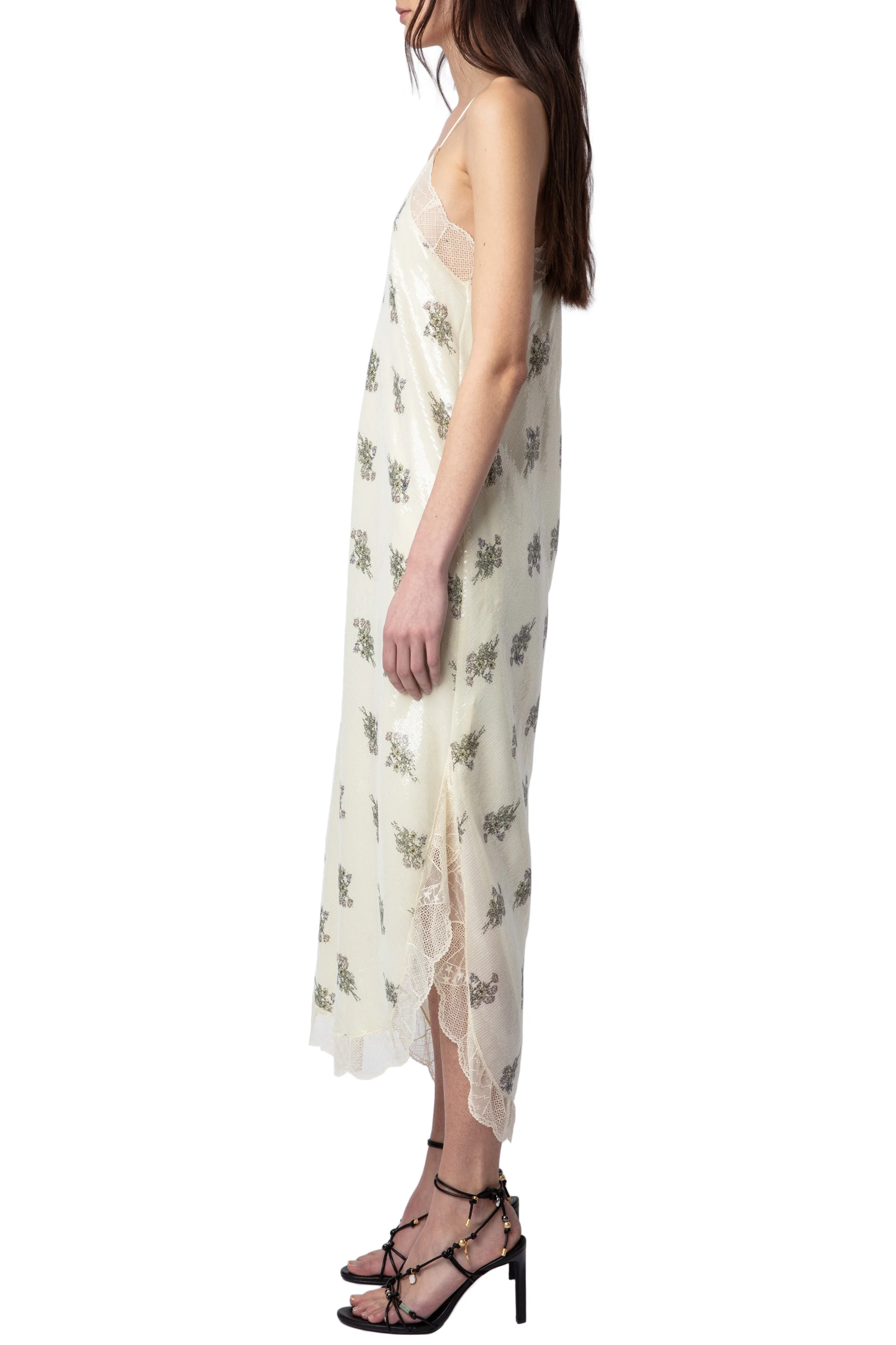 Ristyl Sequins Flowers Dress | Off-White - Image 4