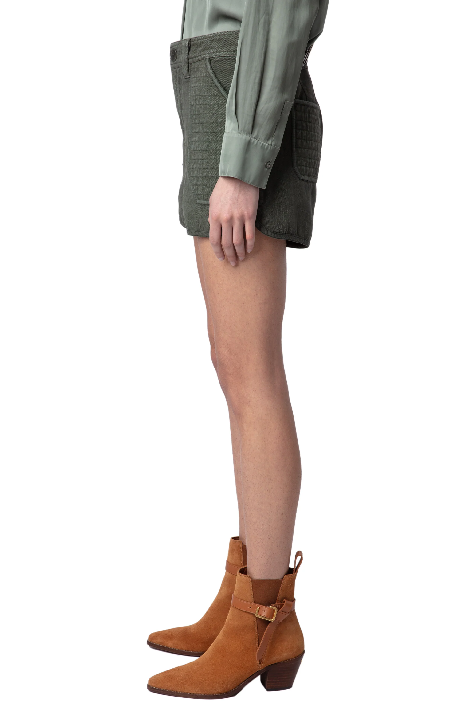 Sei Cotton Twill Bermuda | Khaki - Image 4