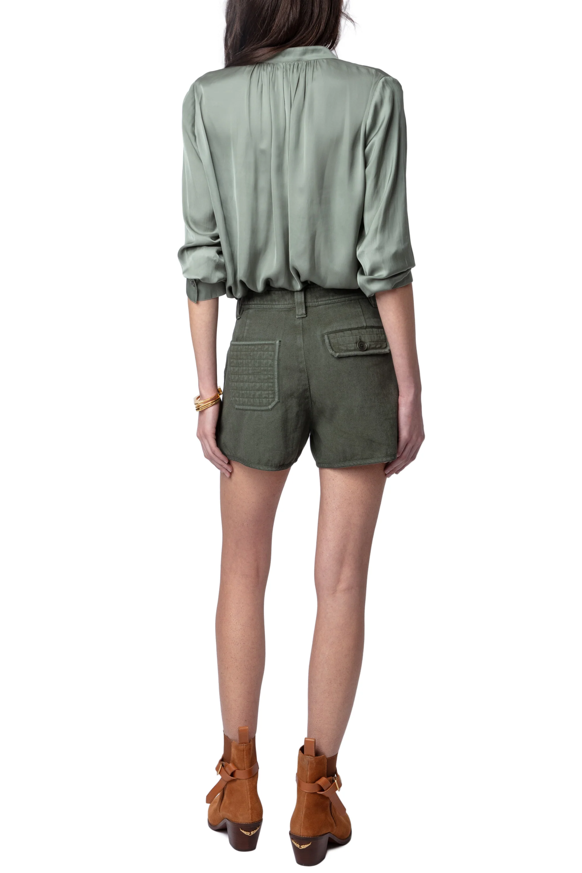 Sei Cotton Twill Bermuda | Khaki - Image 7