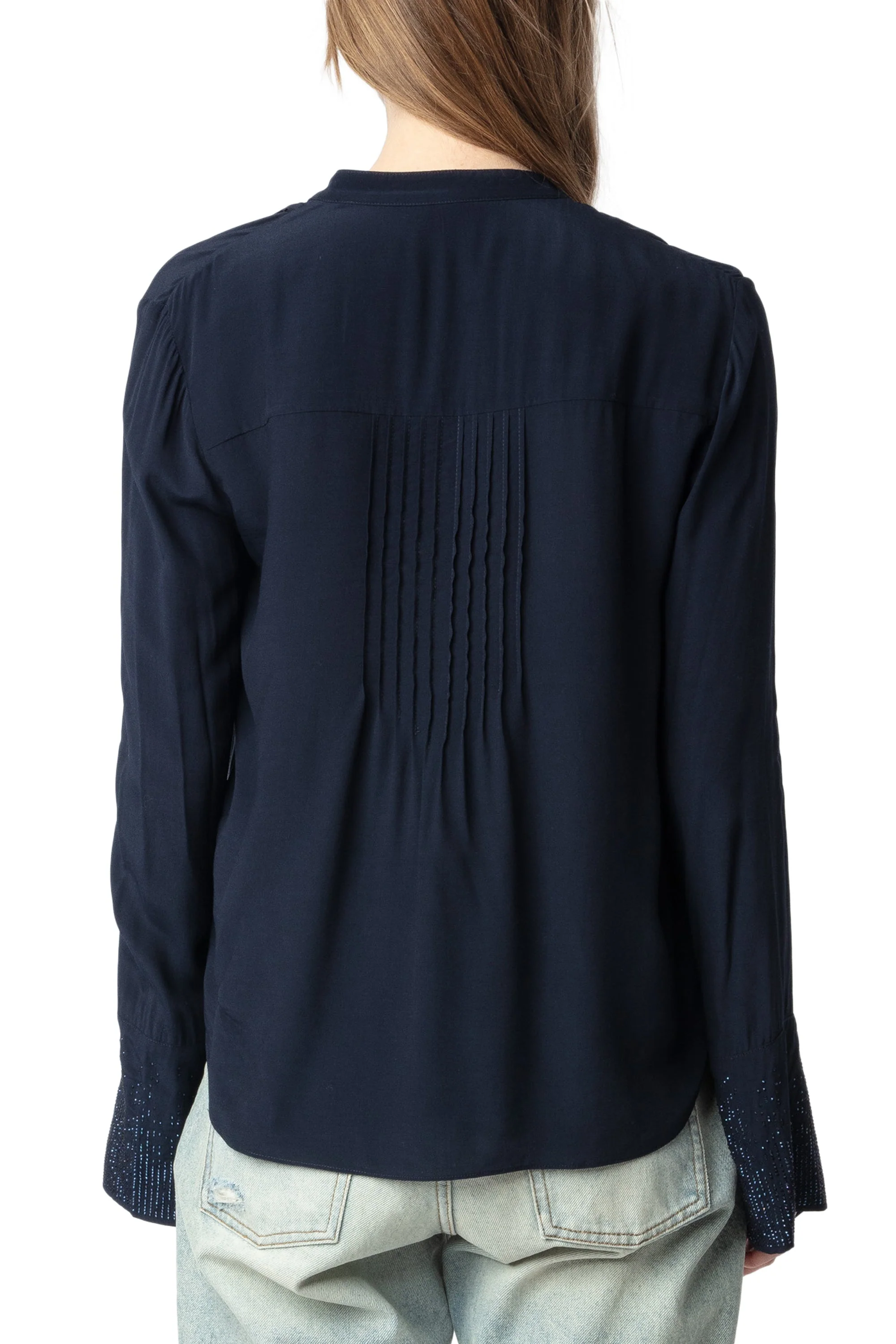 Taika Soft Strass Shirt | Navy Blue - Image 5