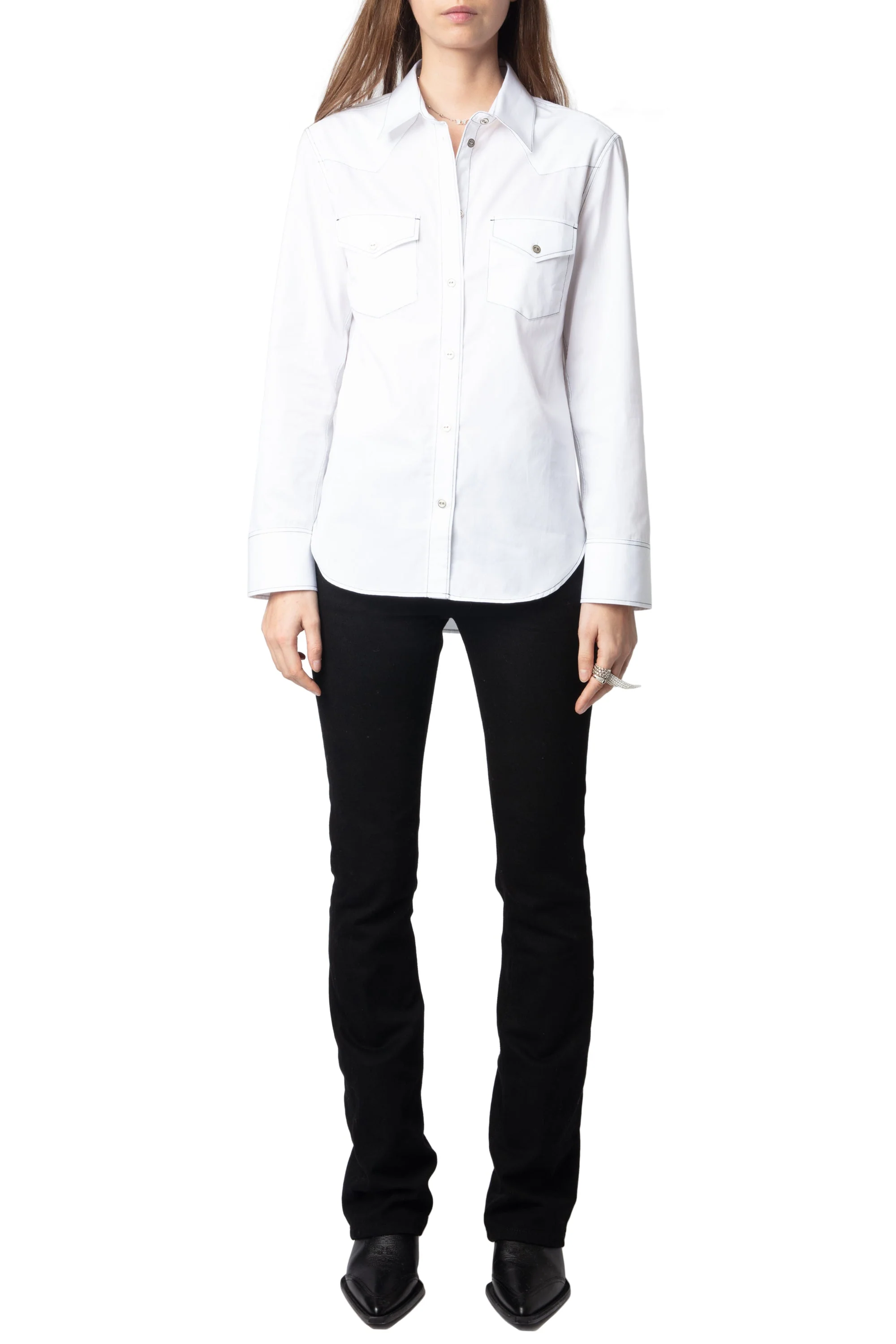 Thelma Pop Shirt | Beige - Image 2