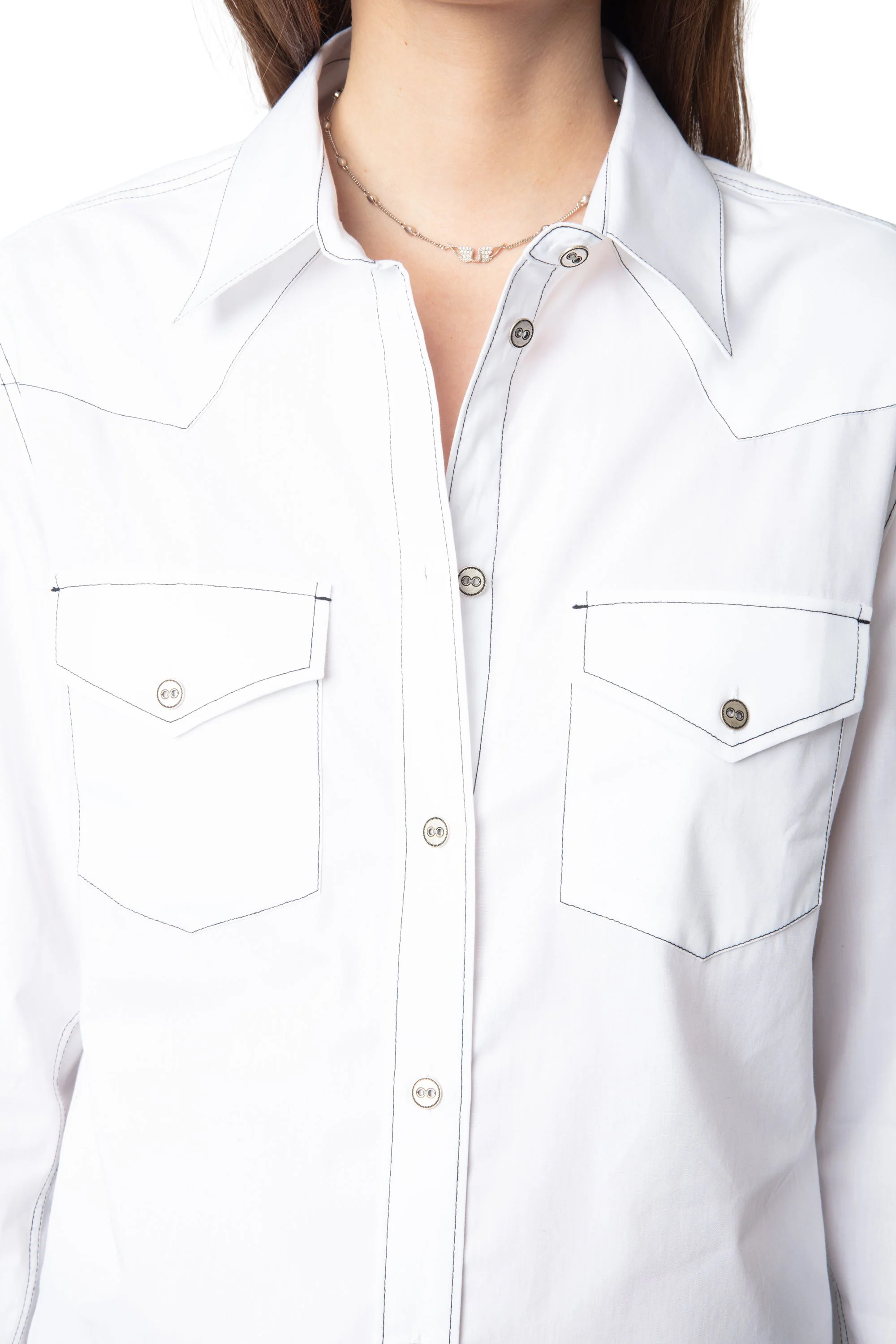 Thelma Pop Shirt | Beige - Image 3