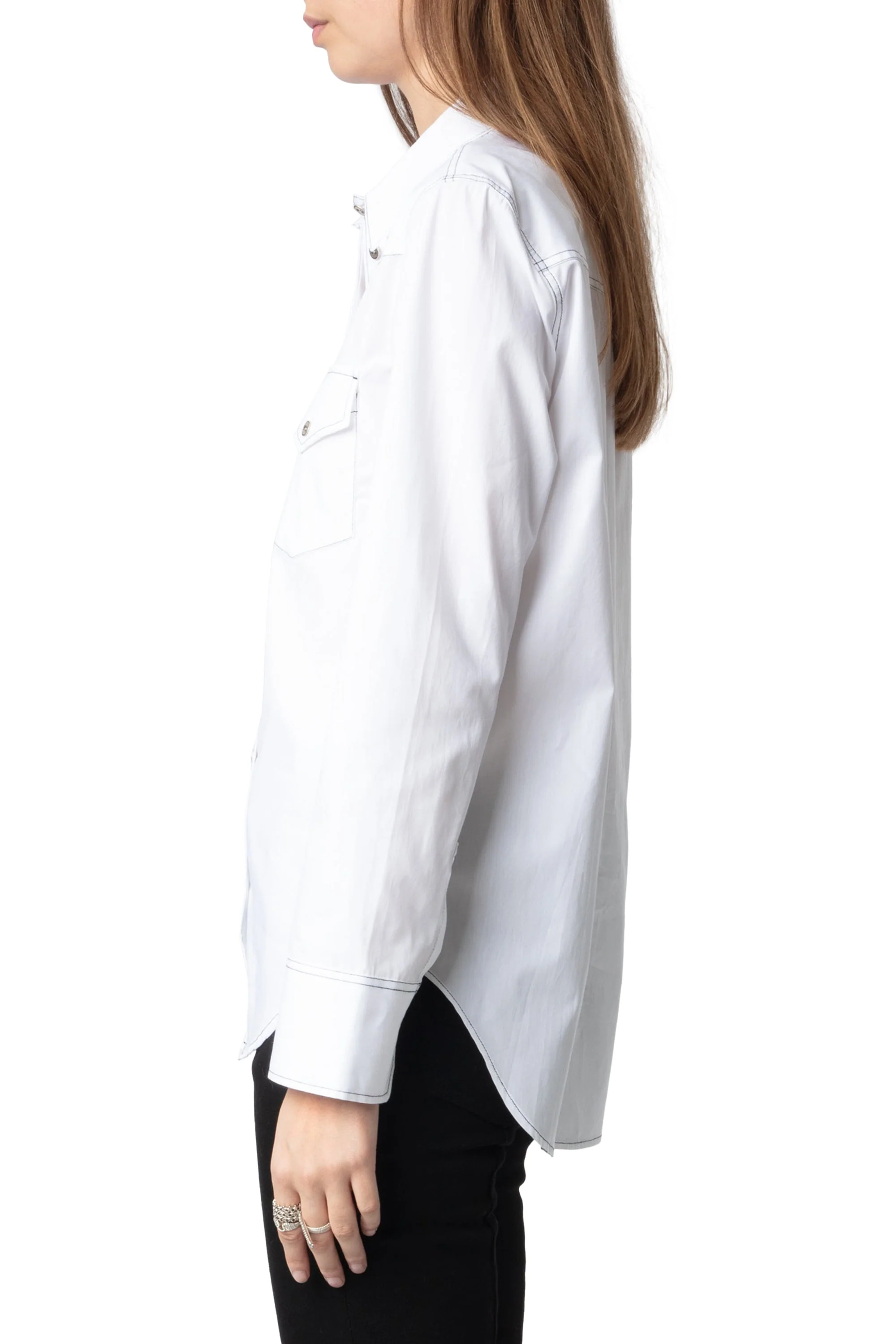 Thelma Pop Shirt | Beige - Image 4