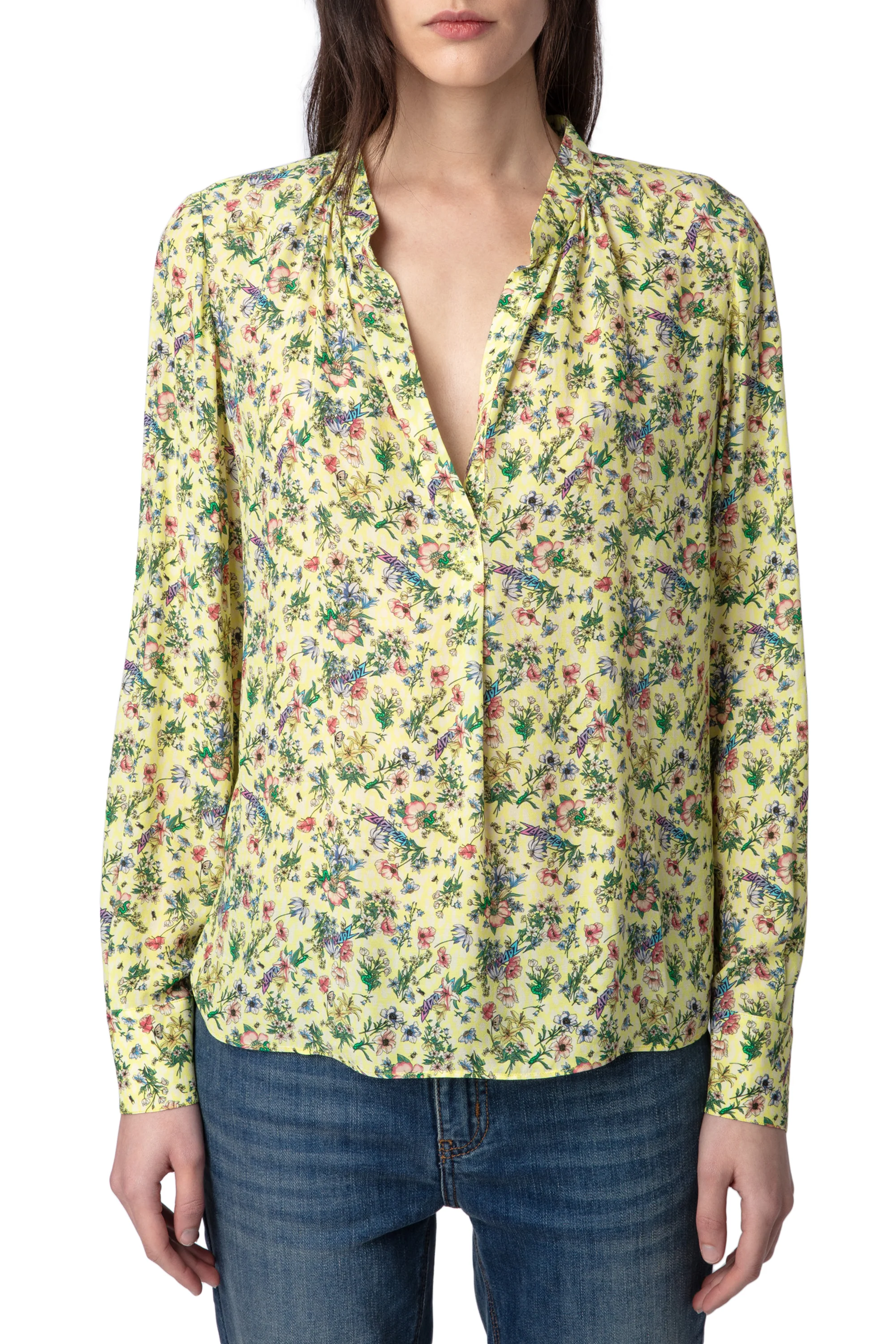 Tink Soft Small Garden Shirt | Light Yellow