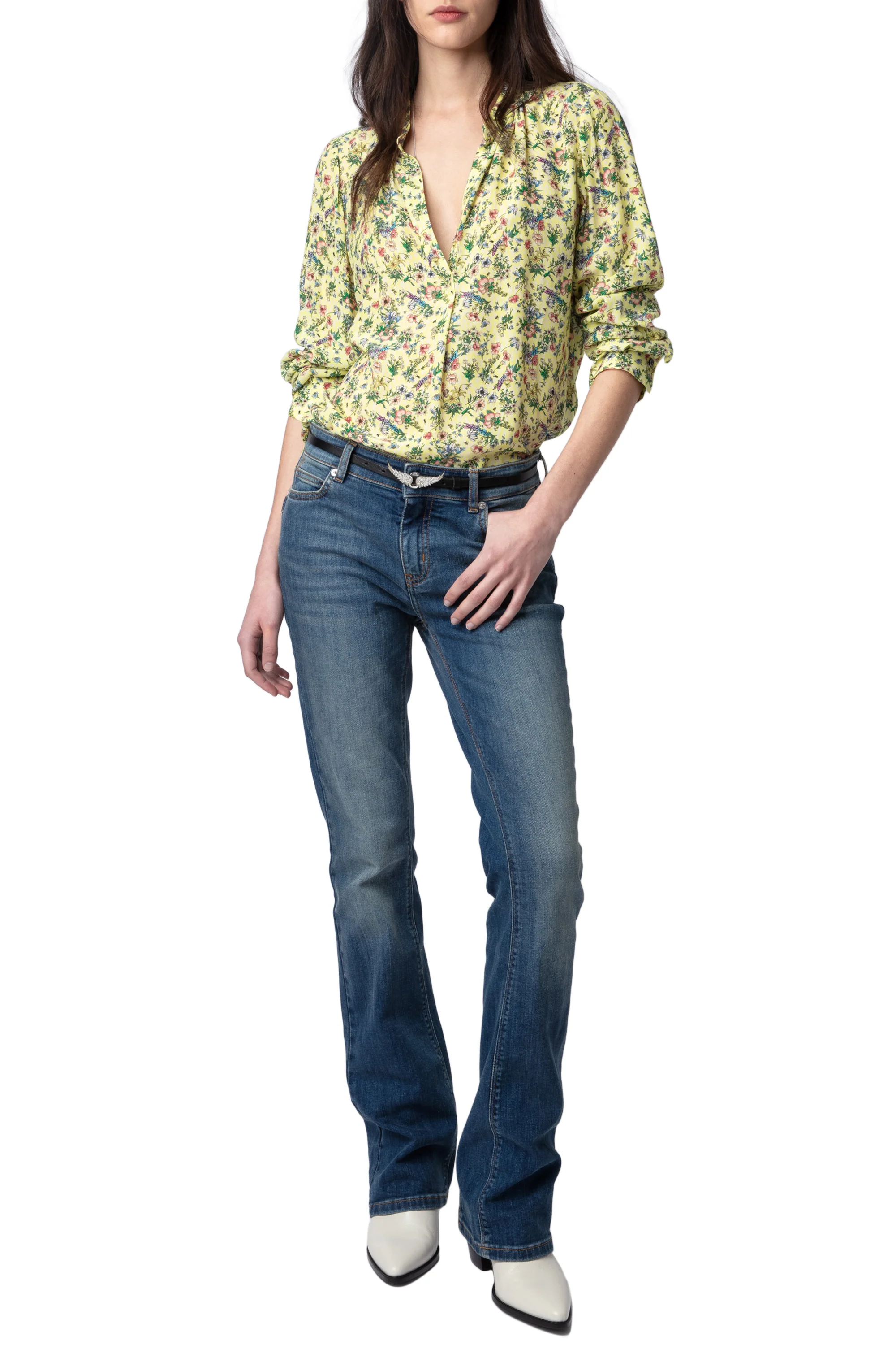 Tink Soft Small Garden Shirt | Light Yellow - Image 2