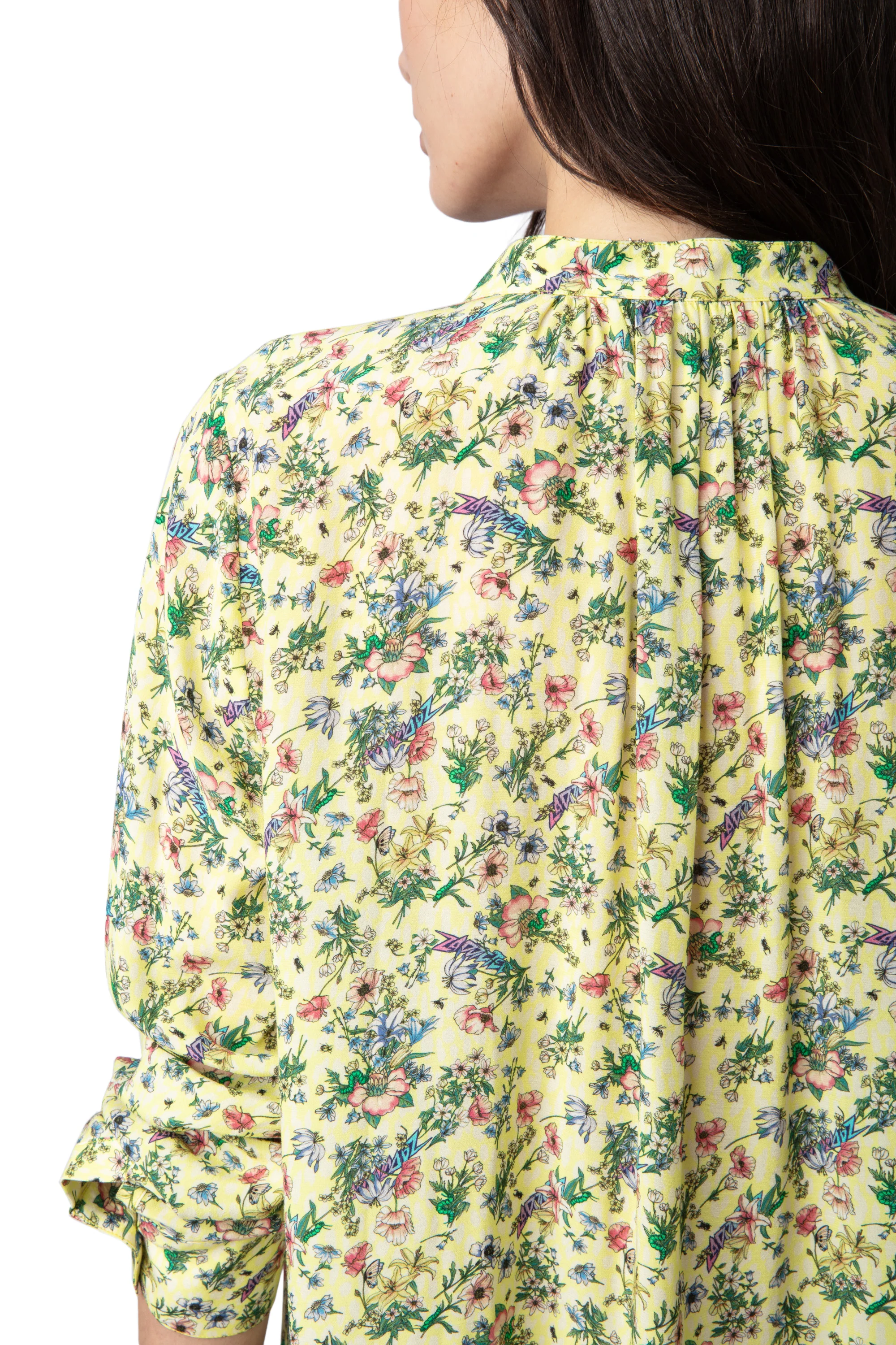 Tink Soft Small Garden Shirt | Light Yellow - Image 4