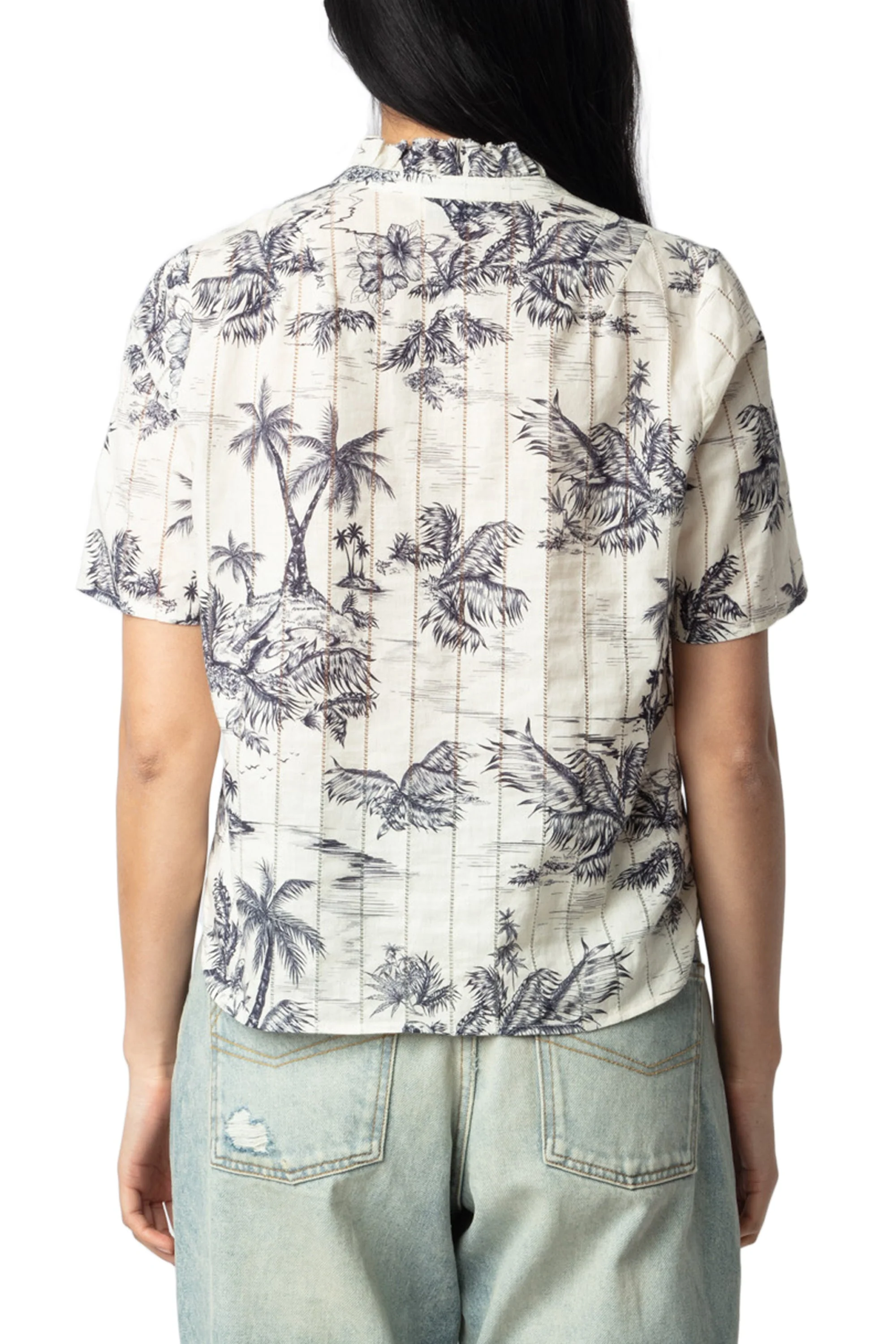 Topher Coton Tropical Island Top | Ecru - Image 5