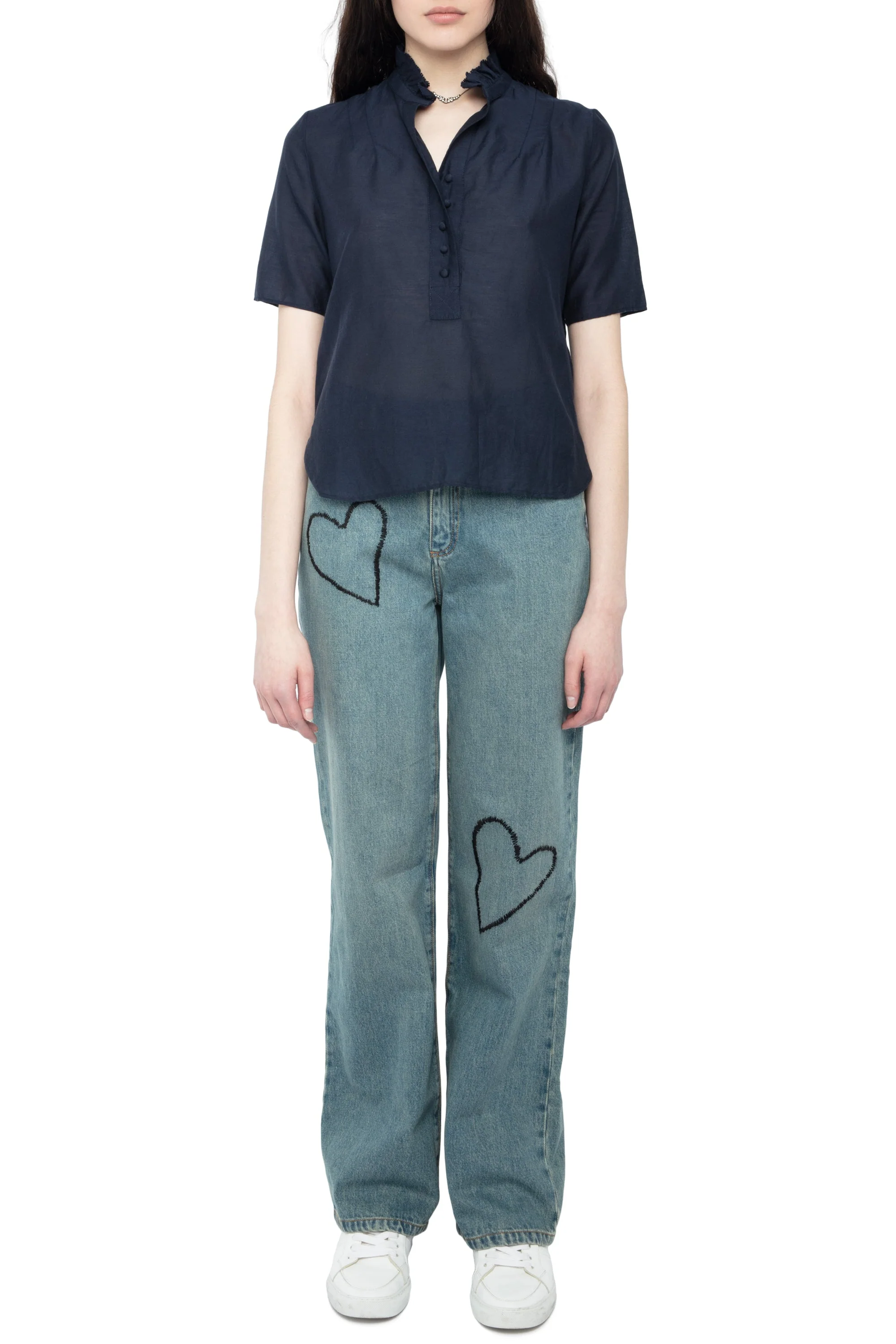 Topher Tomboy Top | Navy Blue - Image 2